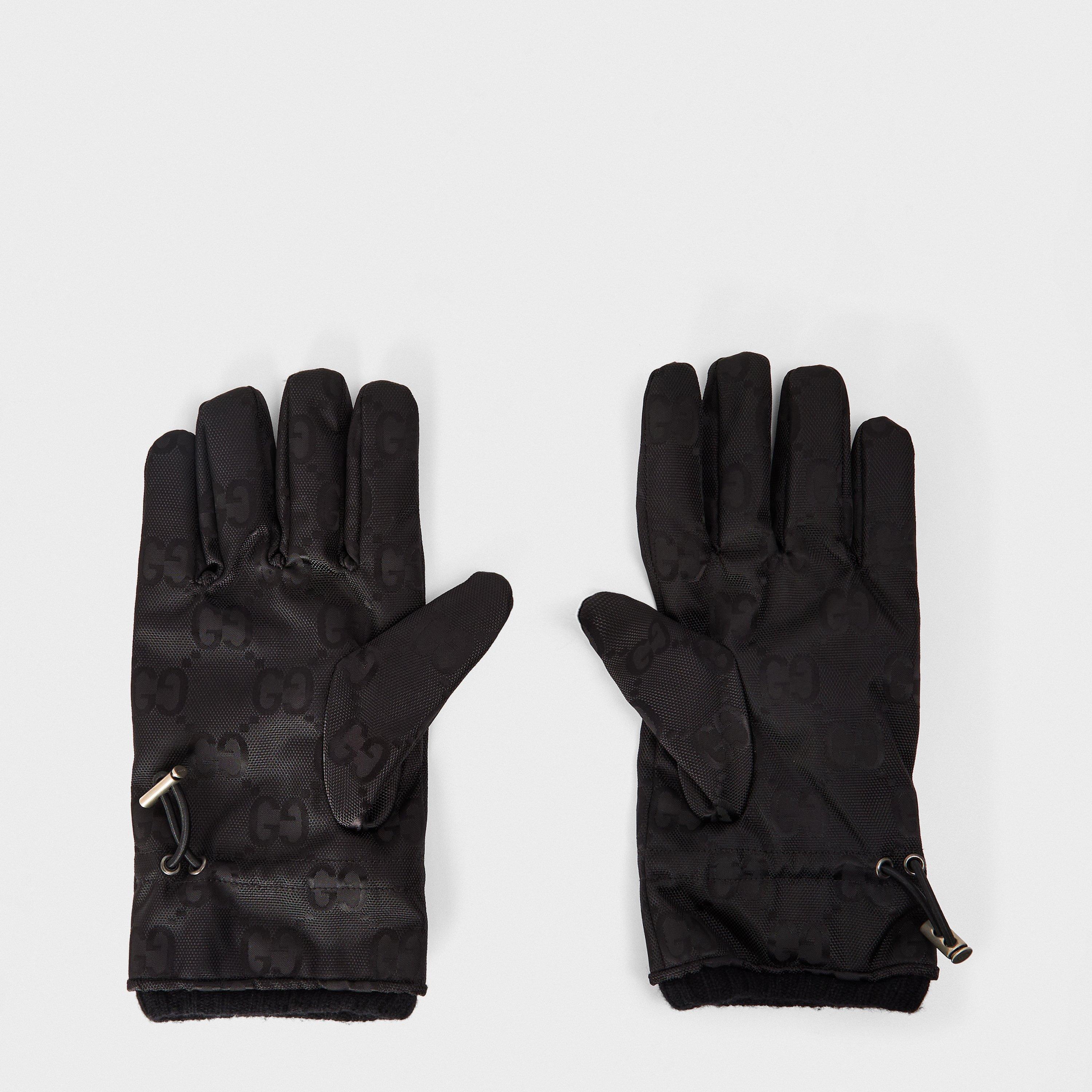 Black/Black - Gucci - Men's Fleece Gloves - 2