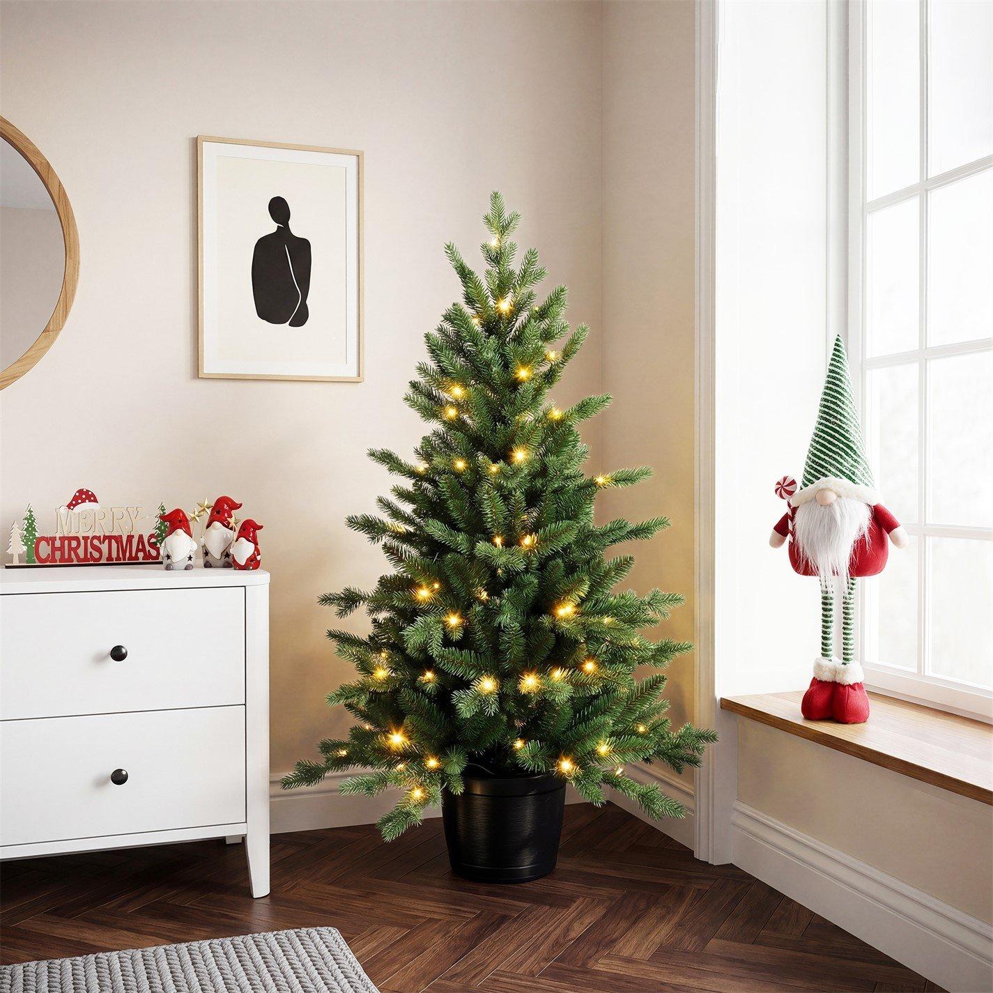 Green - The Spirit Of Christmas - 4ft Pre Lit Spruce Tree - 3