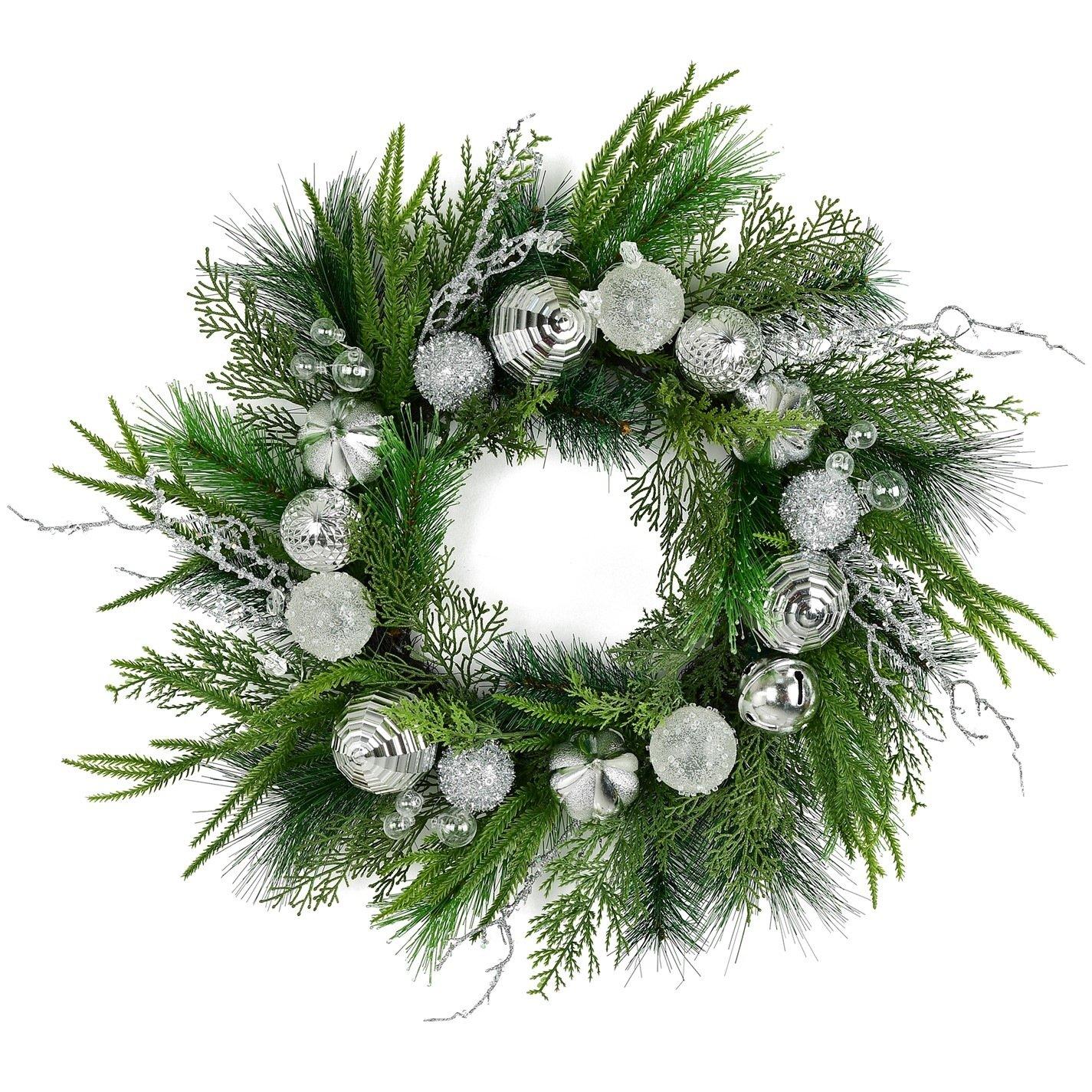 Zilveren sprankeling - The Spirit Of Christmas - 60CM SILVER SPARKLE LUXURY WREATH - 2