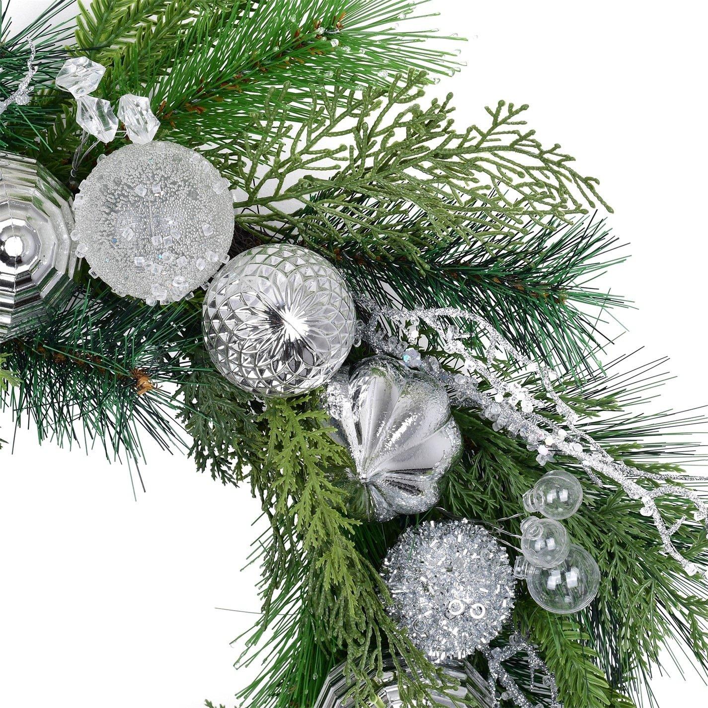 Zilveren sprankeling - The Spirit Of Christmas - 60CM SILVER SPARKLE LUXURY WREATH - 3