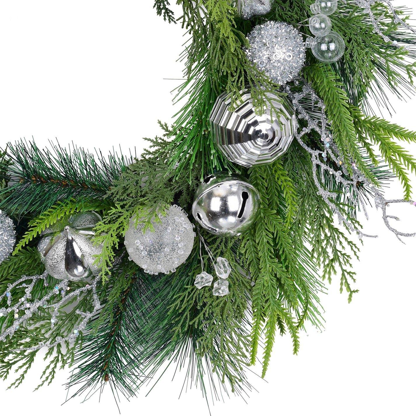 Zilveren sprankeling - The Spirit Of Christmas - 60CM SILVER SPARKLE LUXURY WREATH - 4