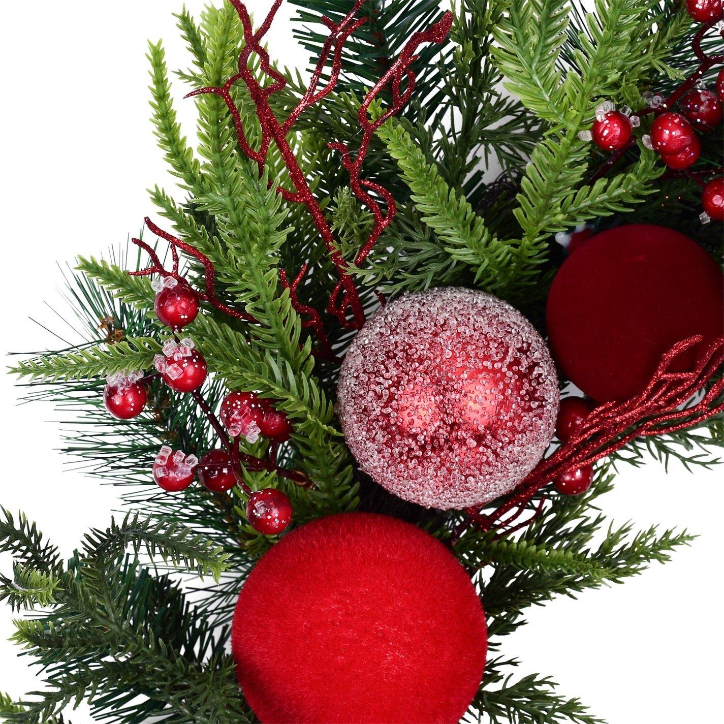 Poinsetta - The Spirit Of Christmas - 66CM Poinsetta Luxury Wreath - 5