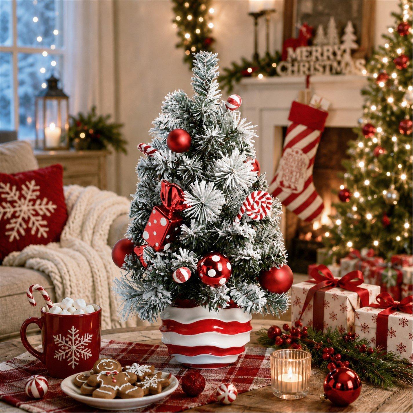 Candy Cane - The Spirit Of Christmas - 2ft Decorated Pot Tree - 2