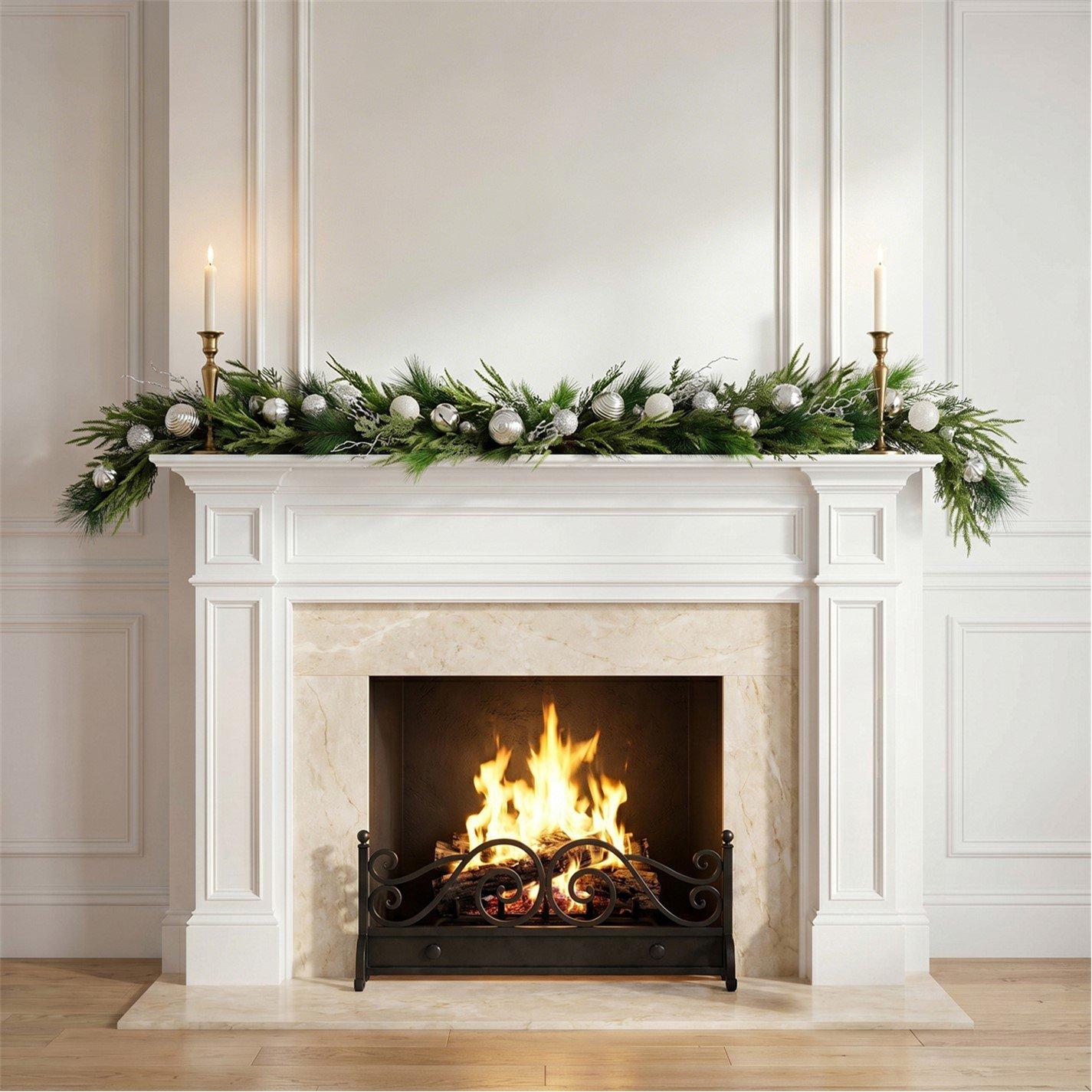Silver Sparkle - The Spirit Of Christmas - 6FT SILVER SPARKLE LUXURY GARLAND - 2