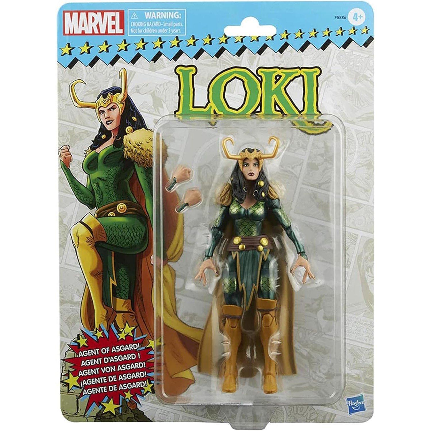 Multi - Marvel Comics - Hasbro Legends Series Loki Agent of Asgard 15 cm Retro Packaging Action Figure Toy - 2