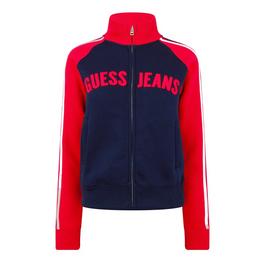 Guess Logo Zip up Sweatshirt