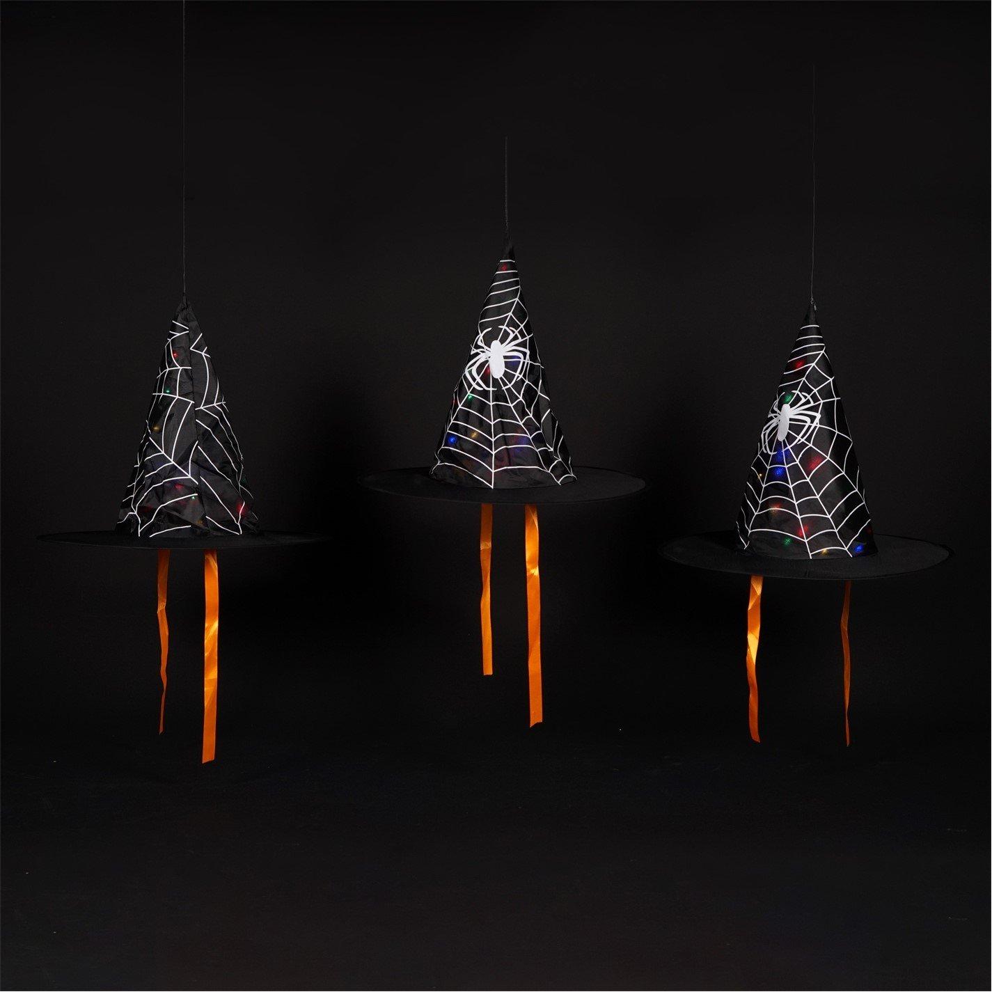 Black - Star - LED Witch Hats 53 Black One Size - 2