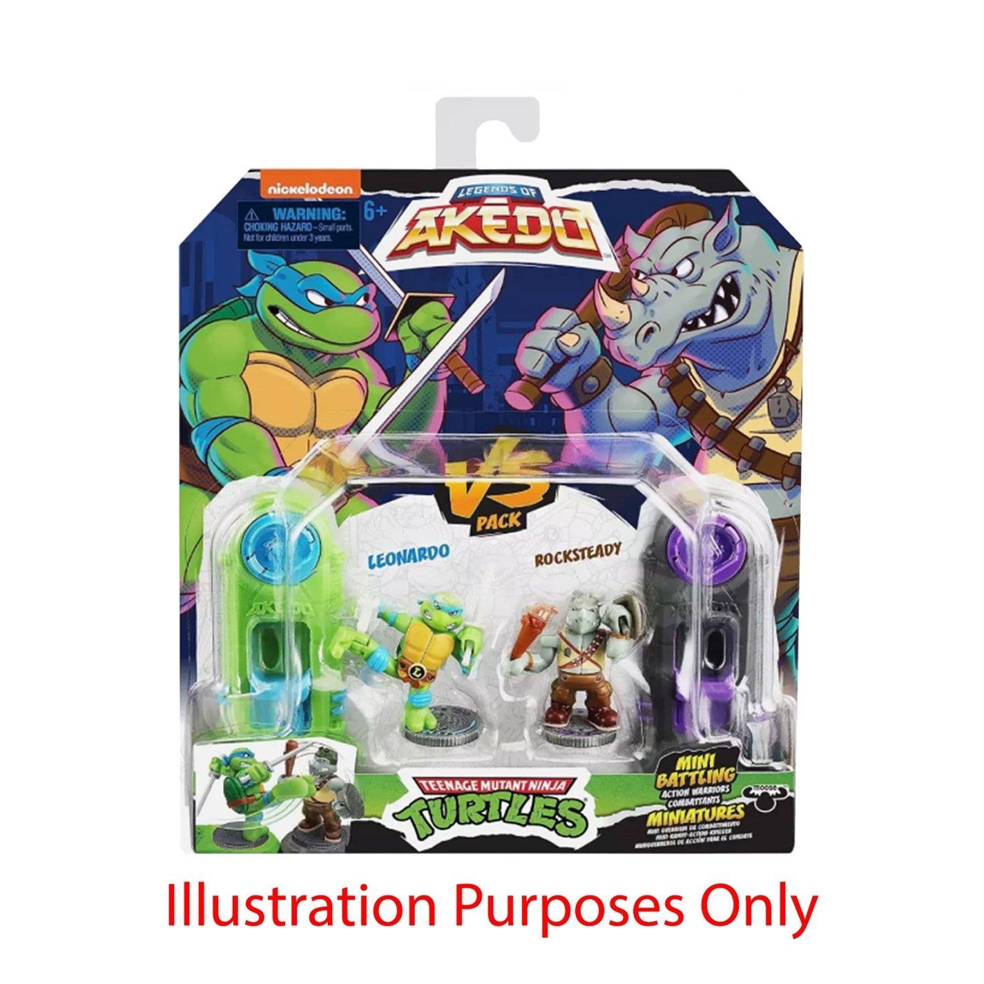 Teenage Mutant Ninja Turtles  Kids Leonardo Vs Rocksteady Legends Of Akedo - 