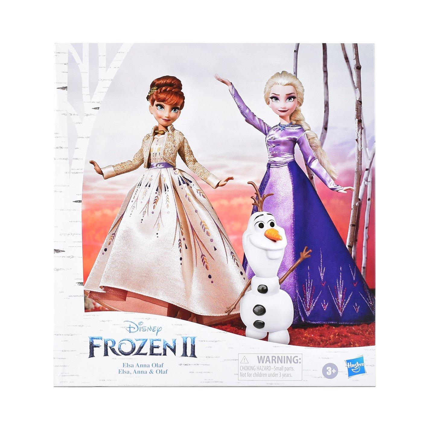 Multi - Disney - Frozen Elsa Anna and Olaf Fashion Doll Set With Dresses and Shoes Frozen 2 - 1