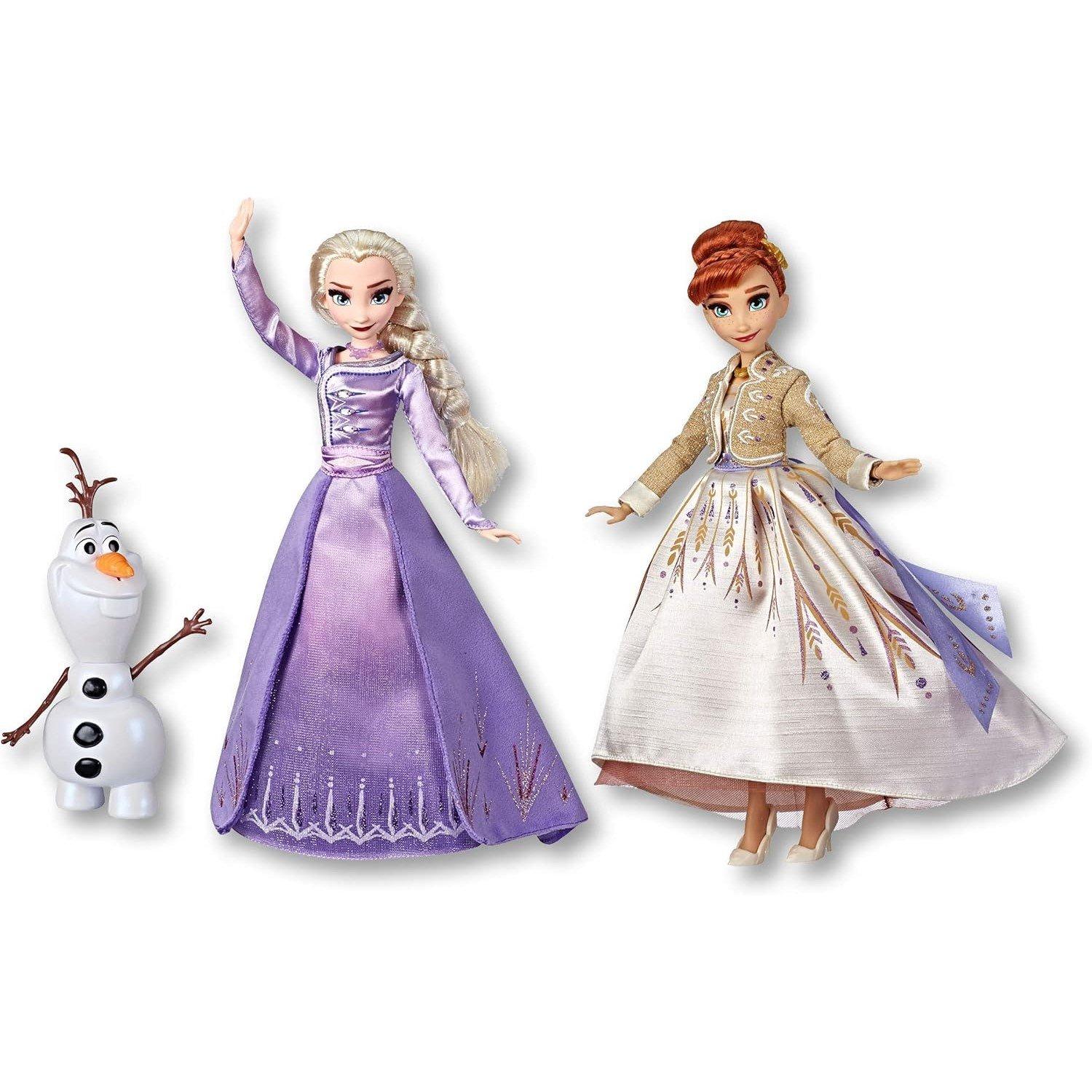 Multi - Disney - Frozen Elsa Anna and Olaf Fashion Doll Set With Dresses and Shoes Frozen 2 - 2