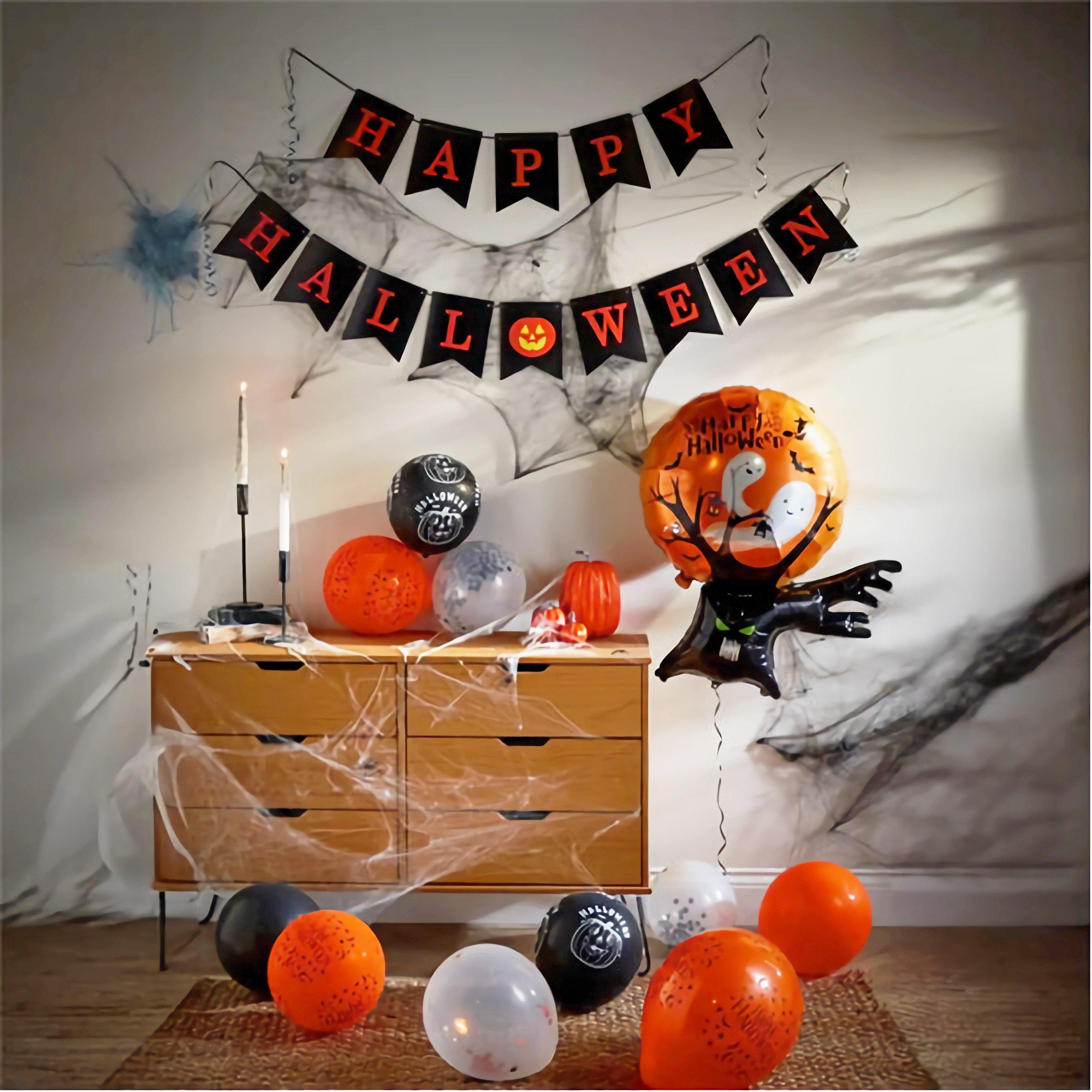 Orange - Star - Halloween Decoration Bundle 53 orange one size - 2