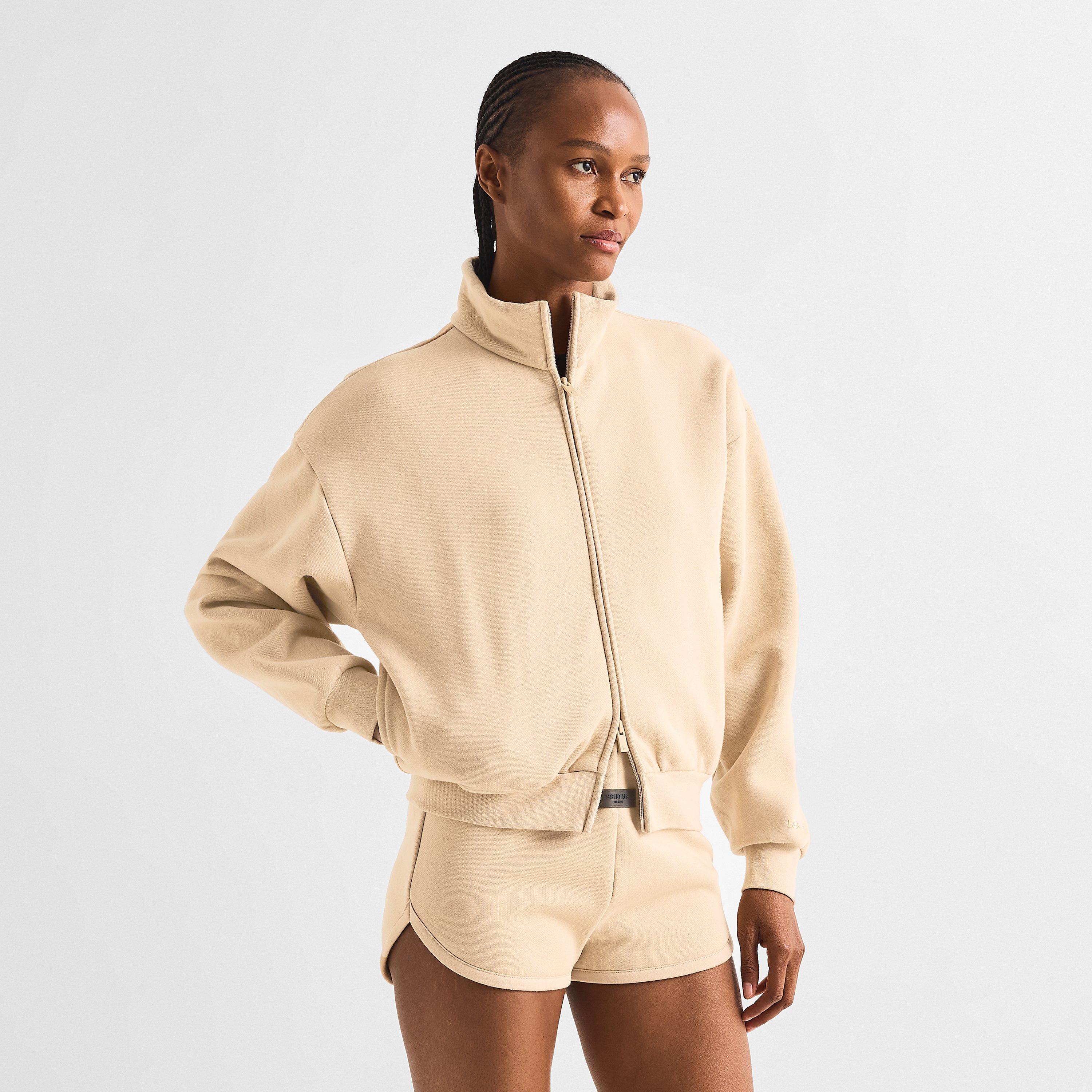 Sand - Fear Of God Essentials - Women's Full Zip Fleece - 3