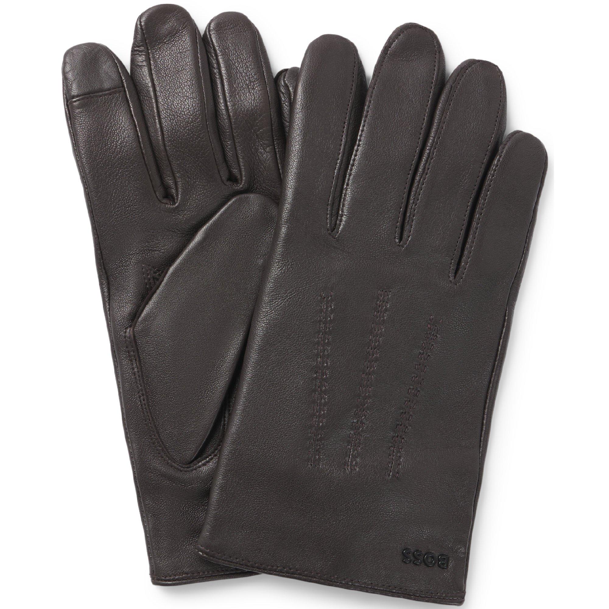 Brown - Boss - Hainz-Me 10265361 01 Fleece Glove Mens - 3