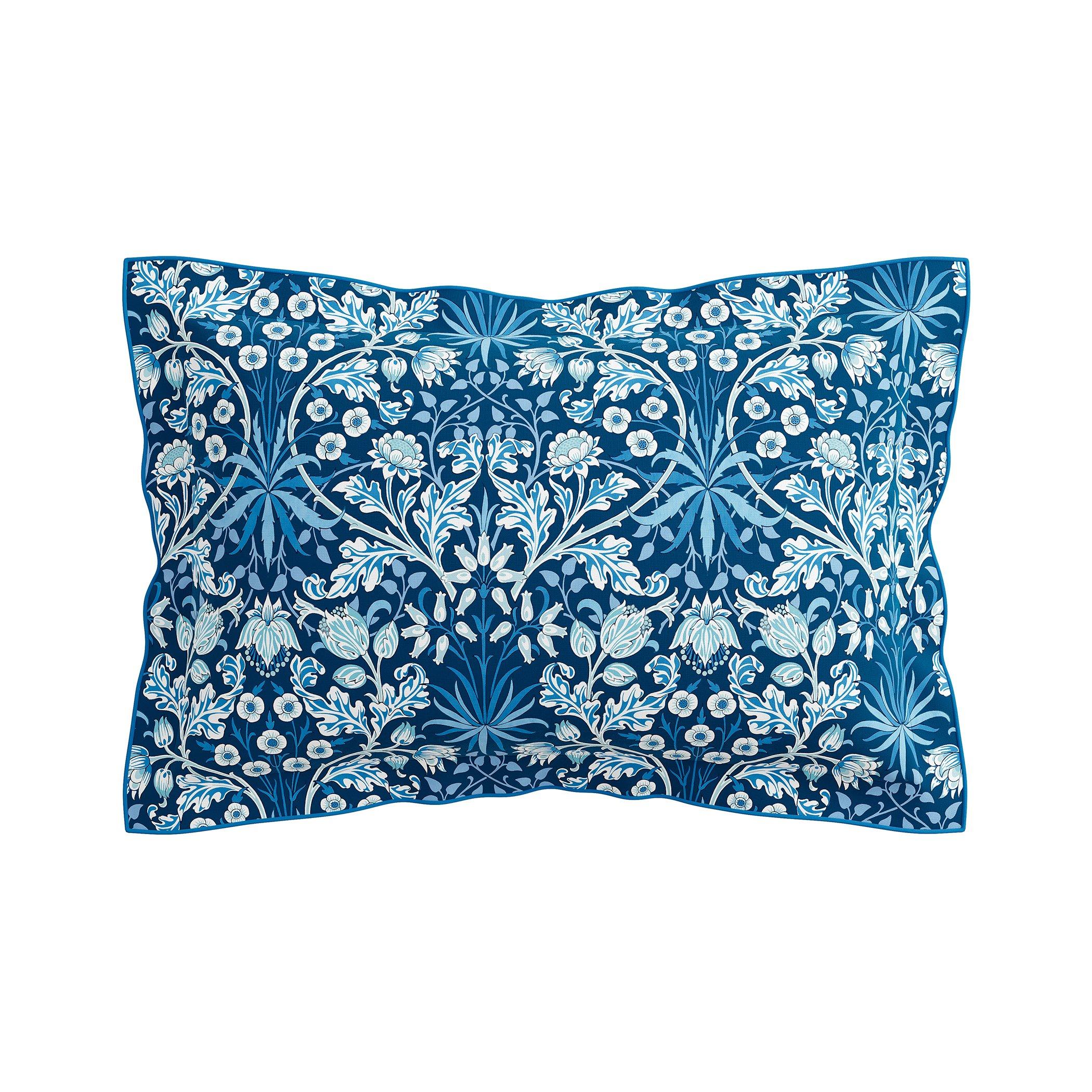 Indigo - Morris and Co - Hyacinth Cotton Percale Duvet Cover Set - 3