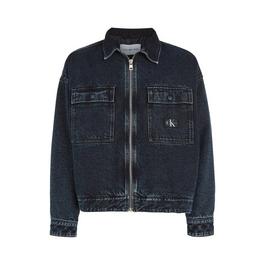 Calvin Klein Polo De Màniga Curta Piqué Chest Regular Padded Denim Zip Shirt Jacket