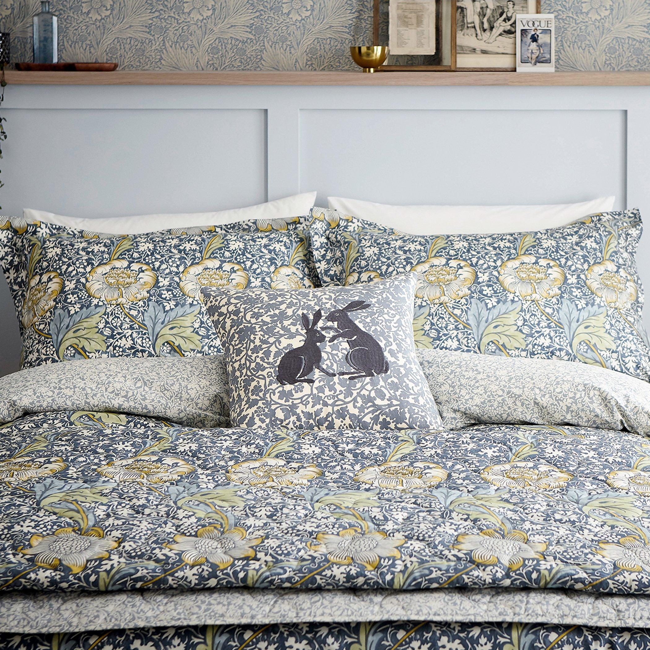 Indigo/Gold - Morris and Co - Kennet Duvet Cover Set - 2