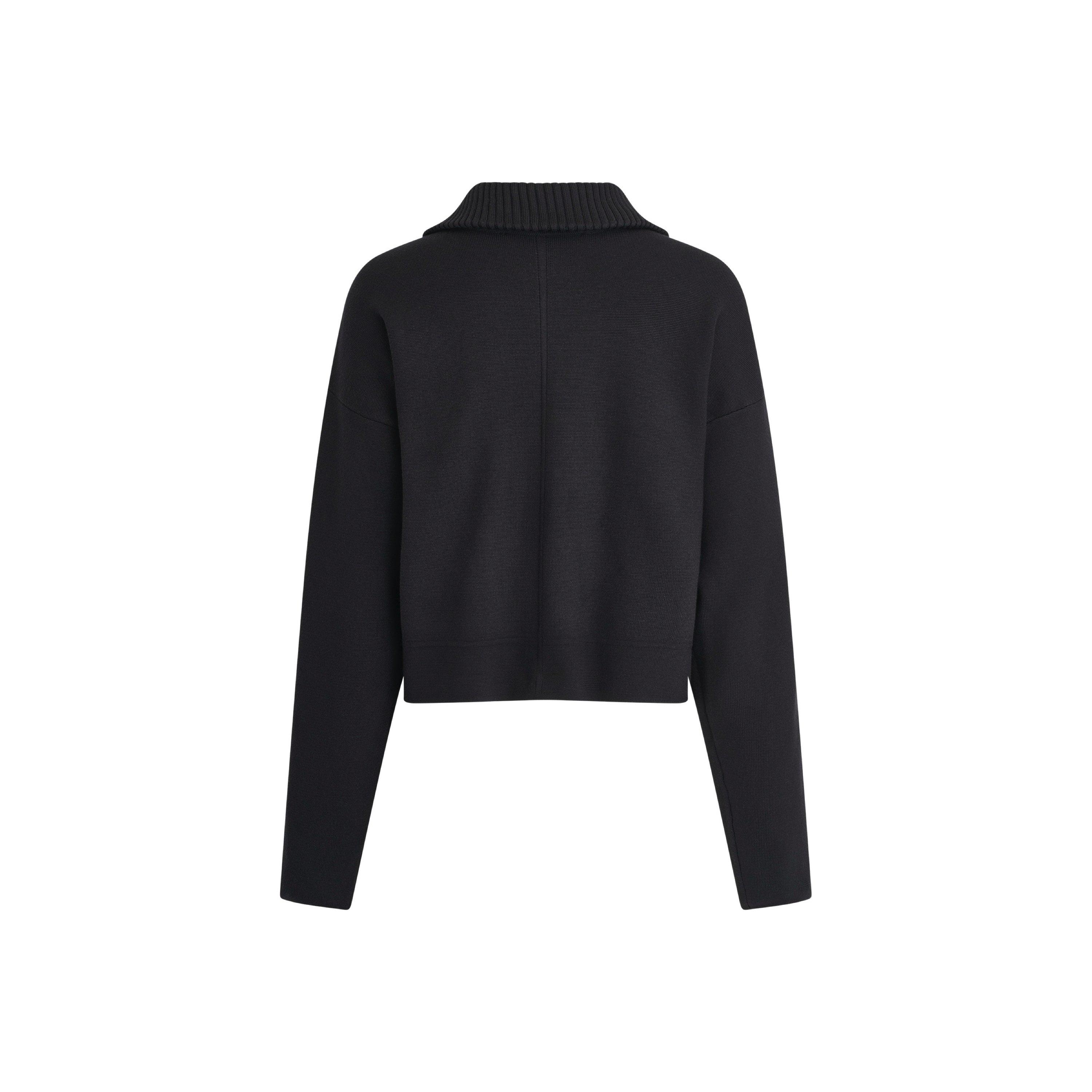 Black - DKNY - DKNY FZ Knit Jkt Ld64 - 9