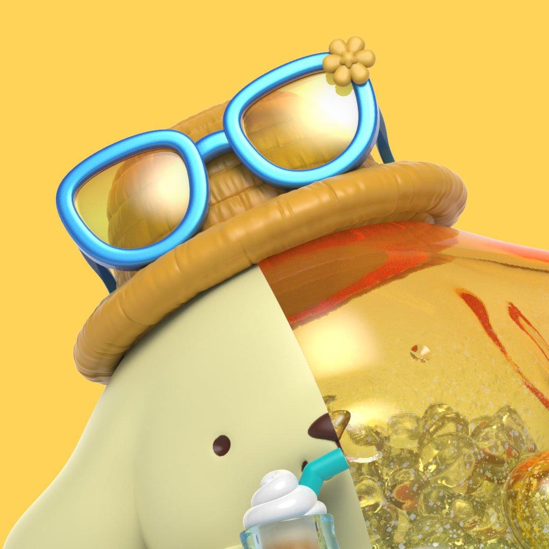 Sea Breeze - Hello Kitty - Kandy: Sanrio Pompompurin Sea Breeze Series Collectible Figure - 2