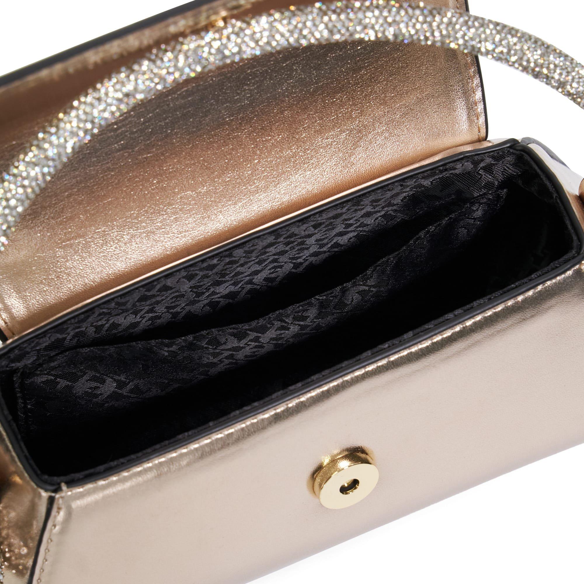 Gold - Dune London - Women's Natural Brynley Diamante Tubular Grab Bag - 3