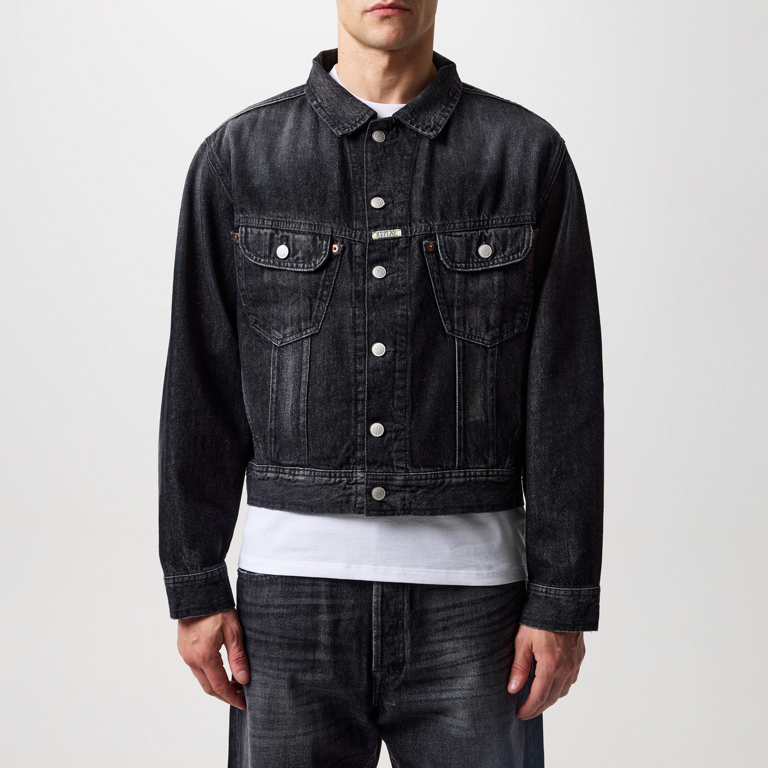 770 Wsh Blk - Replay - Men's Denim Jacket - 3