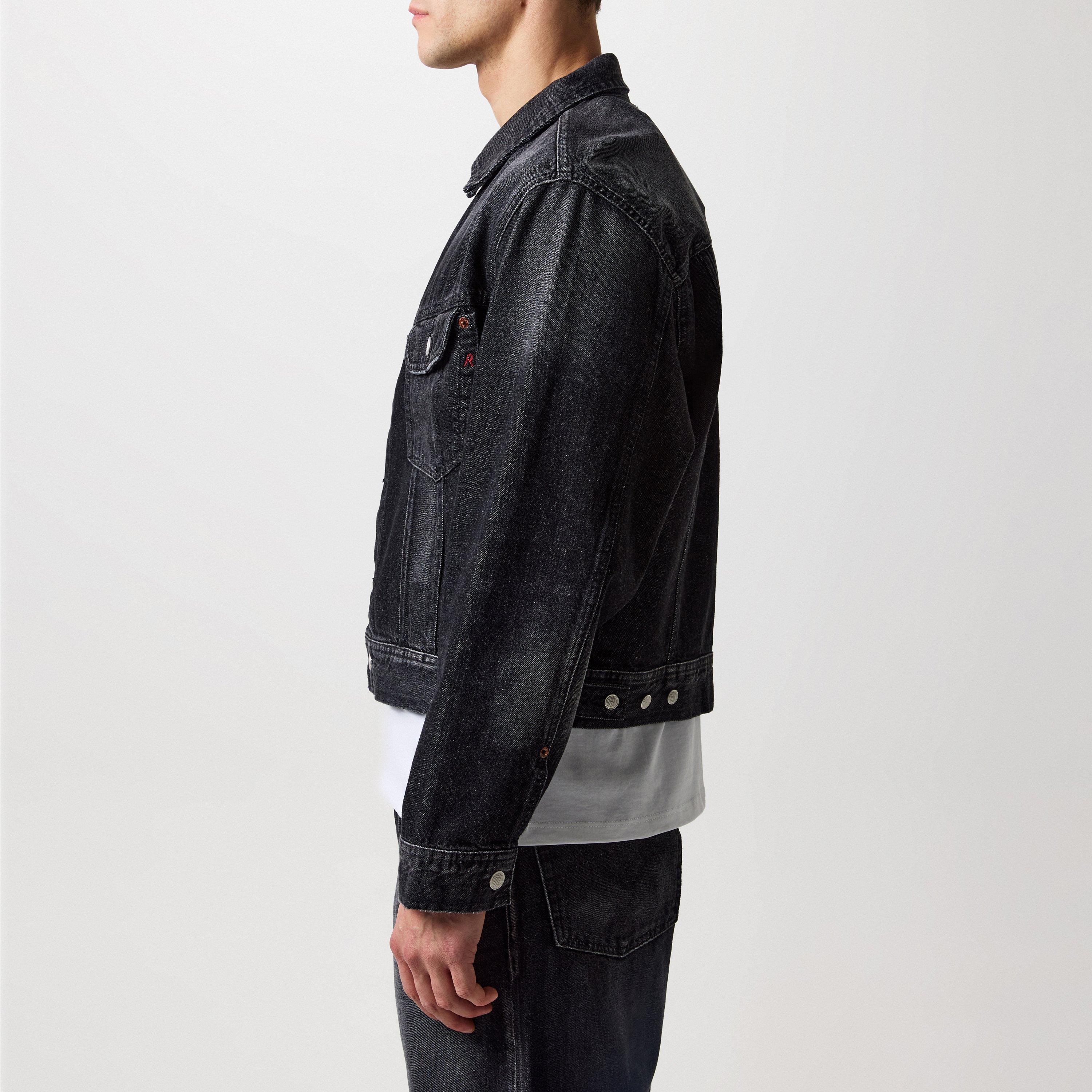 770 Wsh Blk - Replay - Men's Denim Jacket - 5