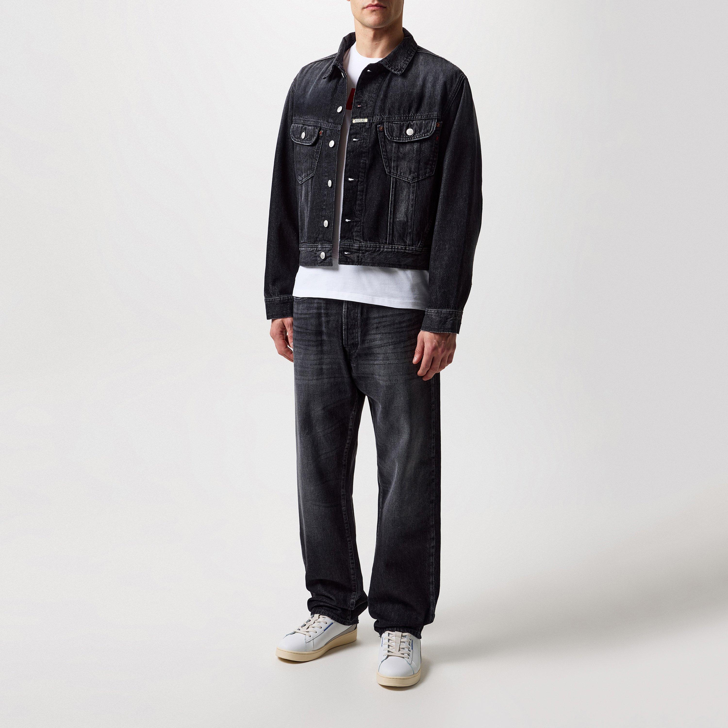 770 Wsh Blk - Replay - Men's Denim Jacket - 6