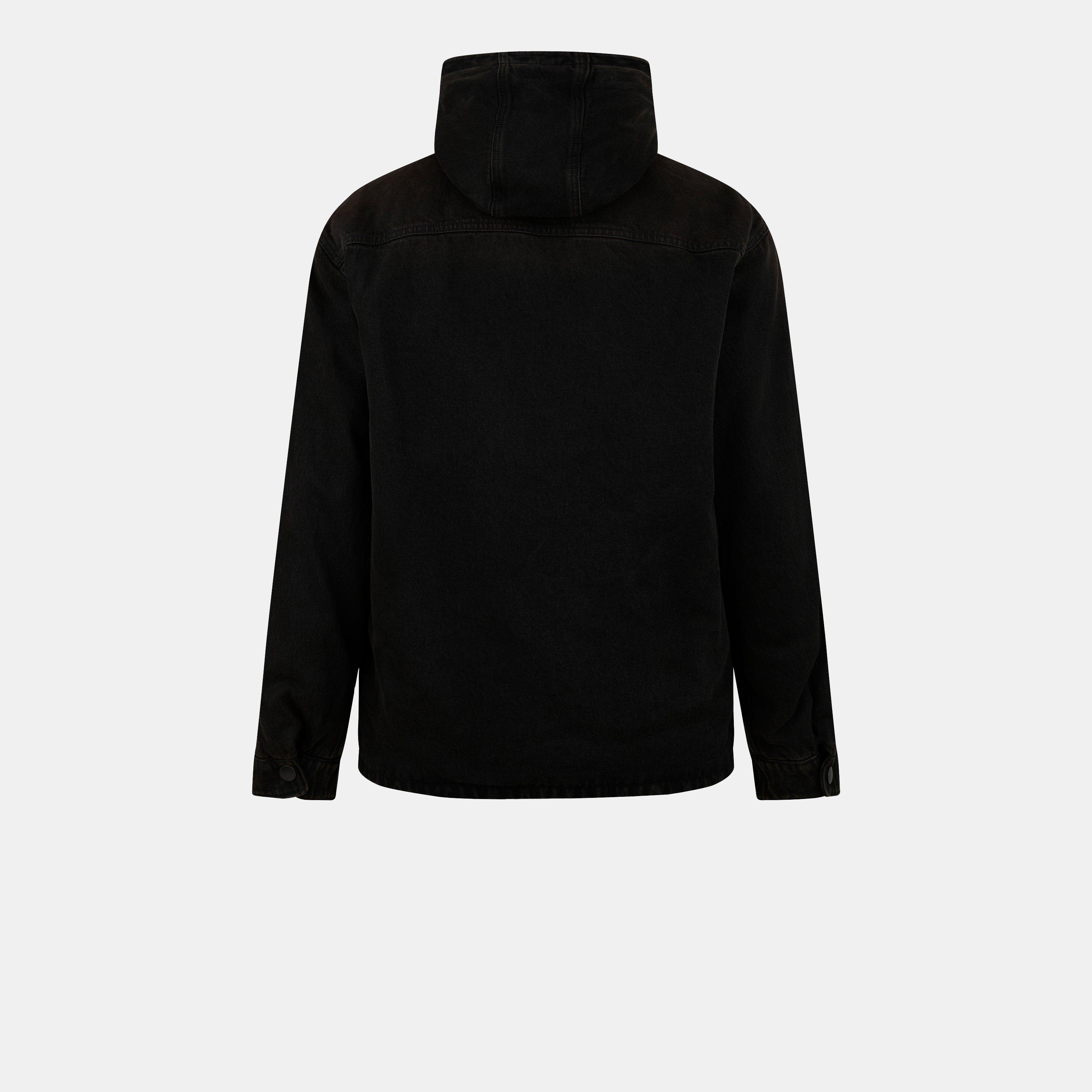 Brown - Prada - Men's Cotton Hooded Long Sleeve Zip Denim Jacket - 2