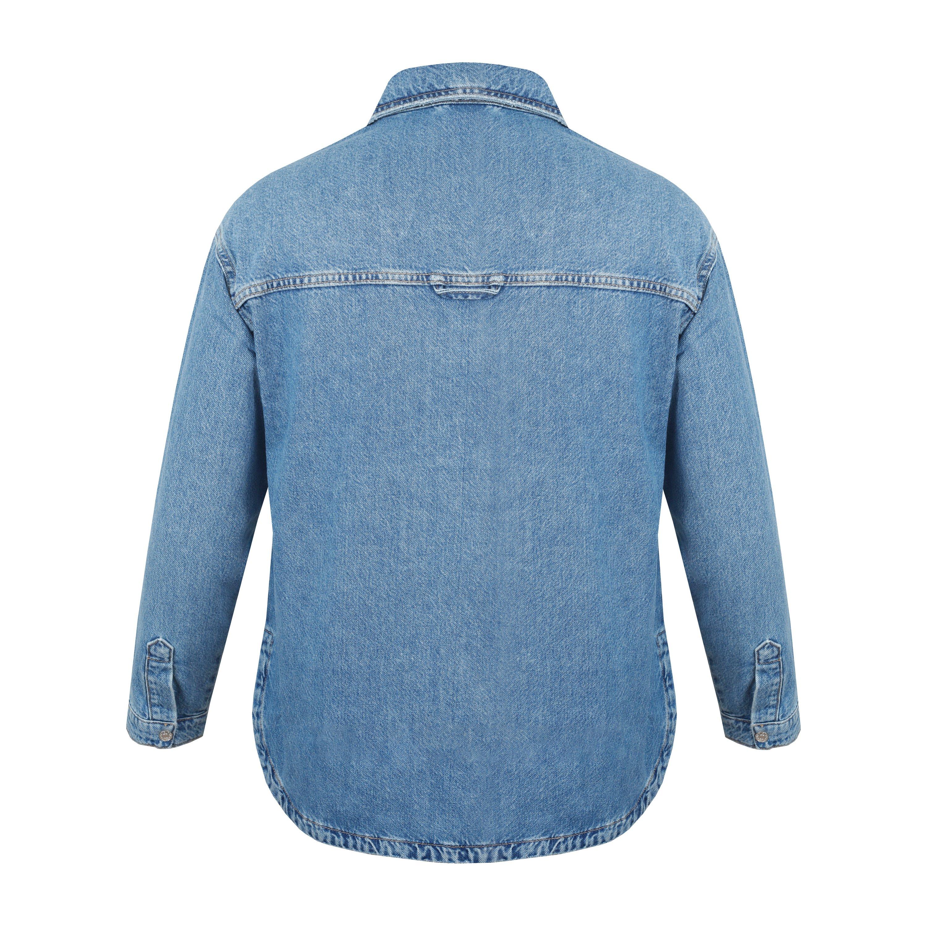 Blu - Fabric - Cotton Long Sleeve Denim Jacket - 2