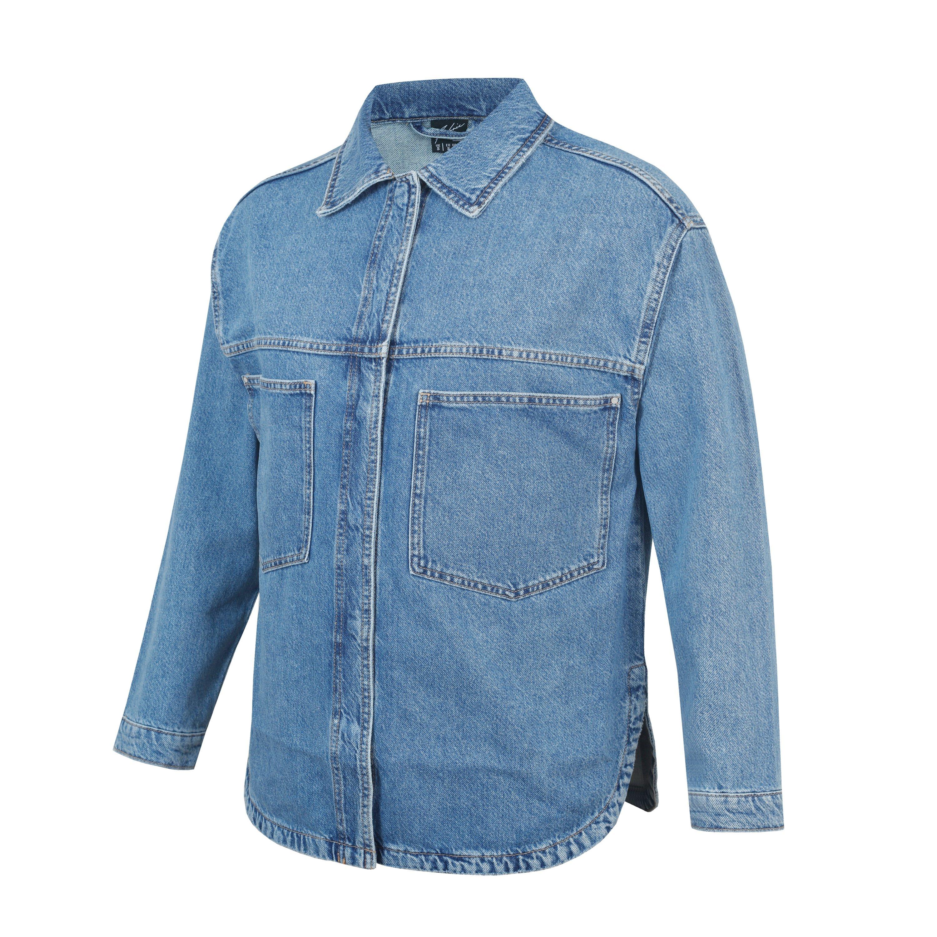 Blu - Fabric - Cotton Long Sleeve Denim Jacket - 4