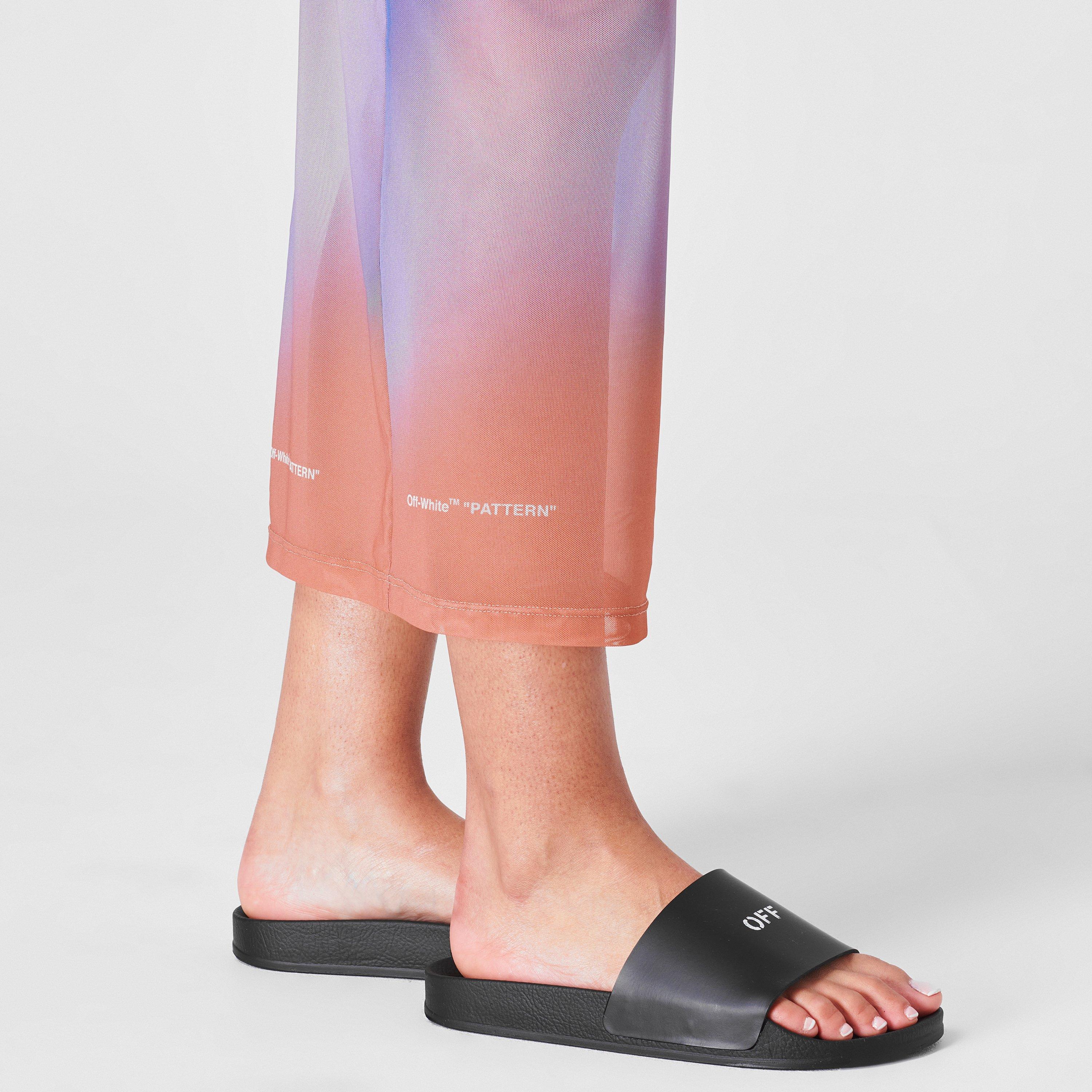 Multi 2545 - Off White - Women's Blur Maxi Dress, Sheer Mesh Fabric - 6