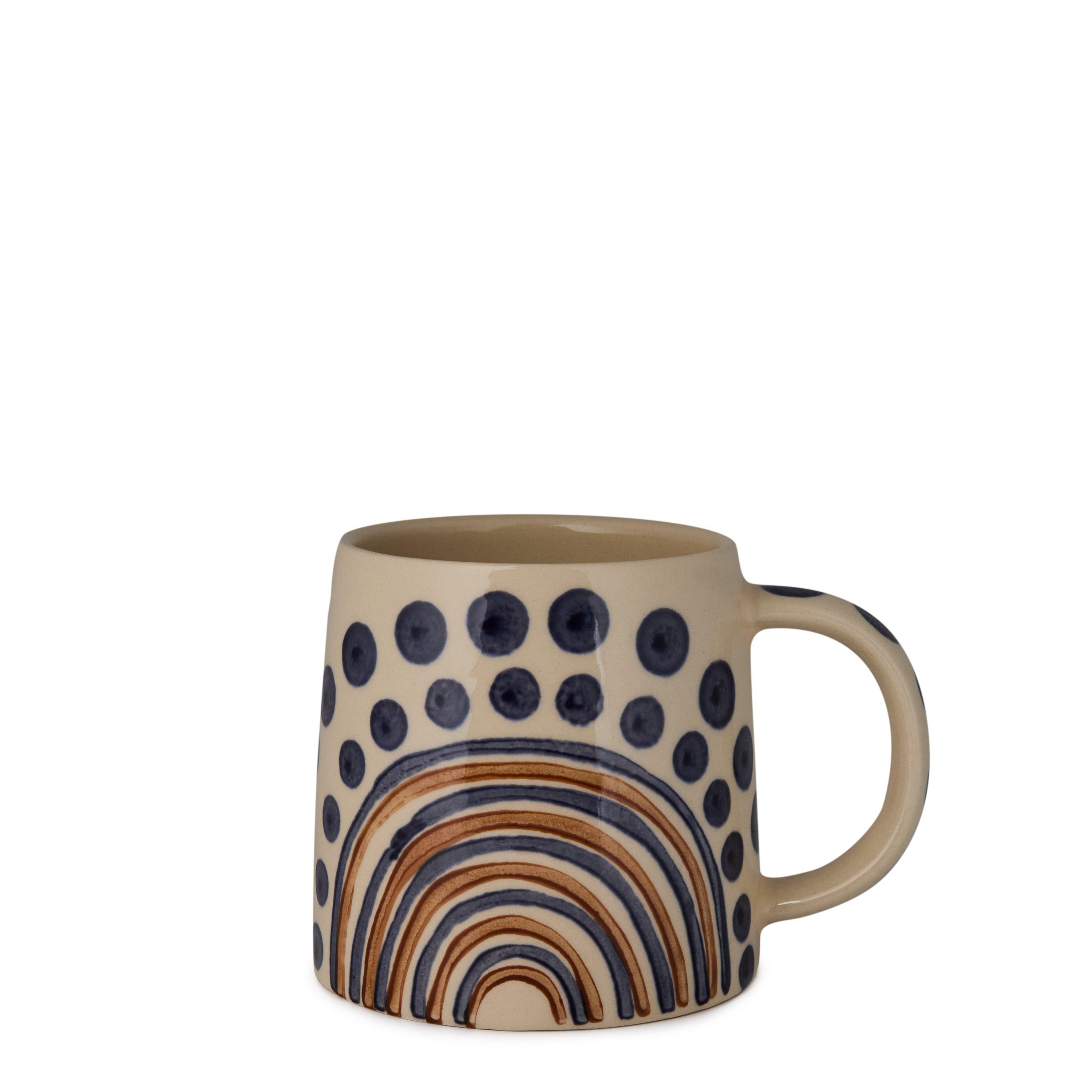 Blue/ Orange - Bloomingville - Shama Mug, Stoneware - 1