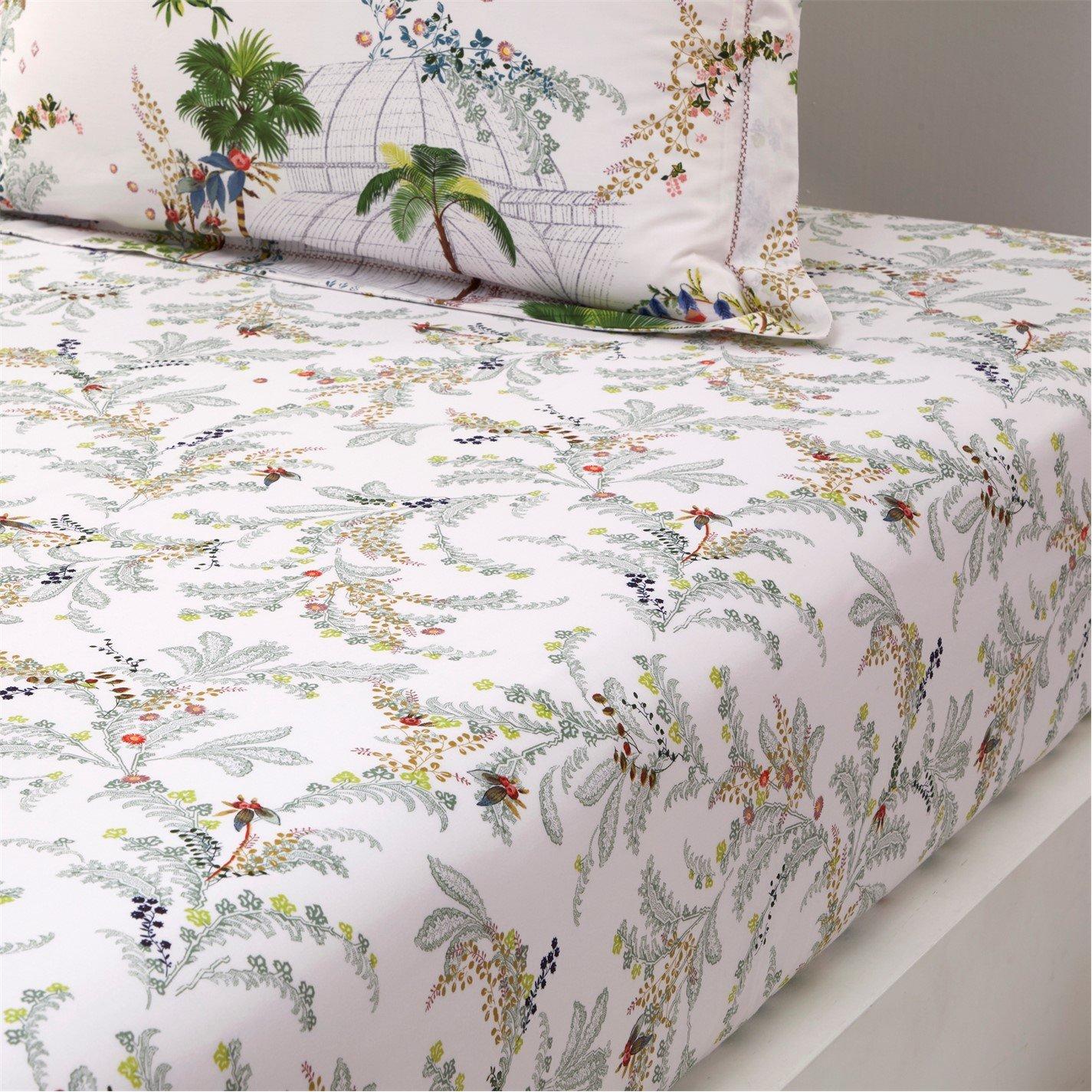 Yves Delorme YD Jardins Fitted Sheet - Multi - Super King