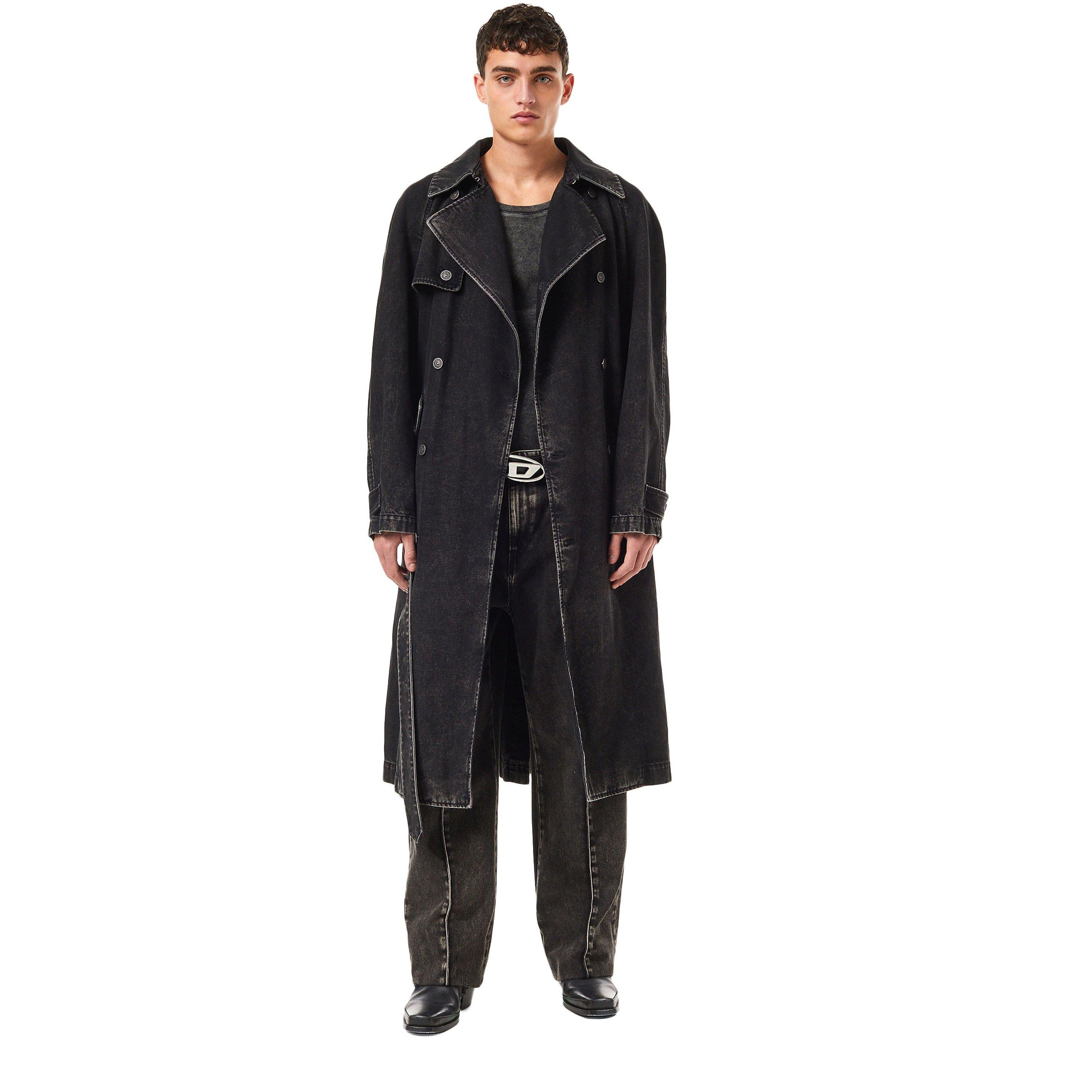 Black 02 - Diesel - Men's  Delrir Long Sleeve Denim Jacket - 4