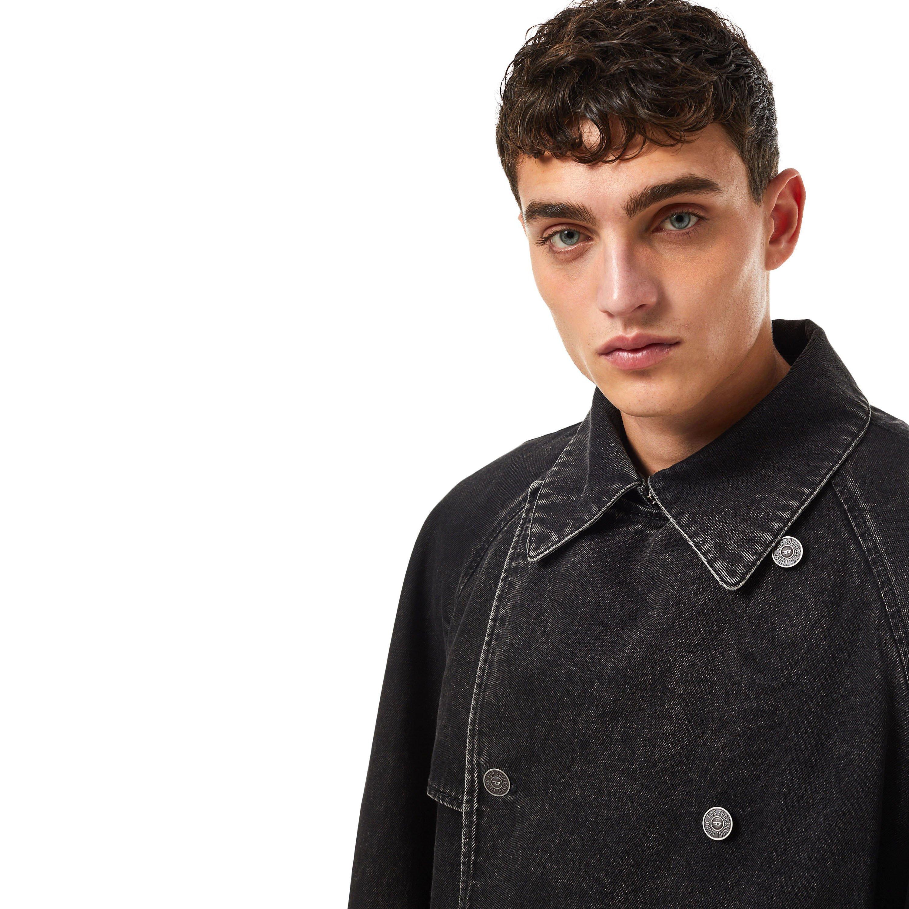 Black 02 - Diesel - Men's  Delrir Long Sleeve Denim Jacket - 5