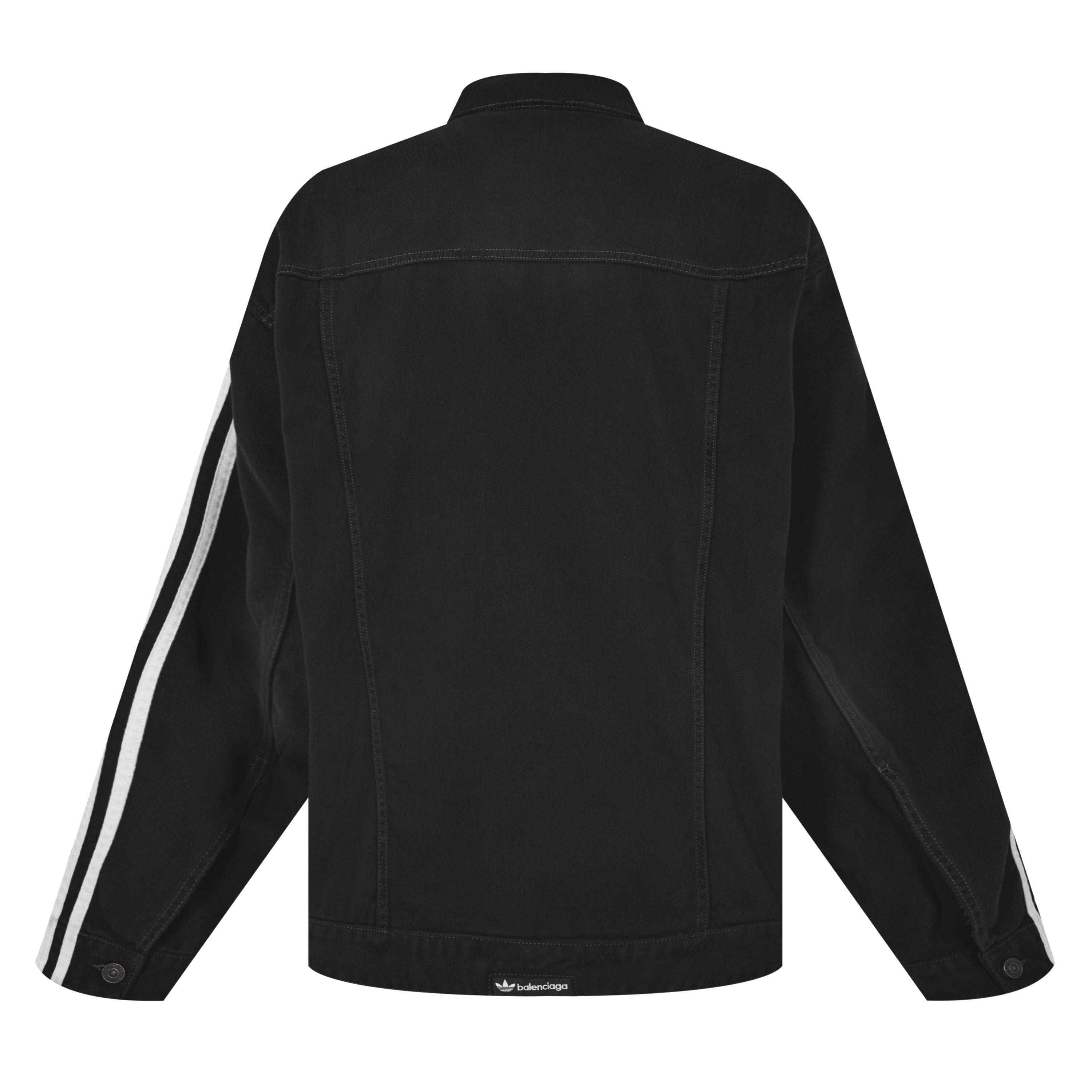 Matte Blk 1129 - Balenciaga - Men's Cotton Long Sleeve Oversized Fit Denim Jacket - 6