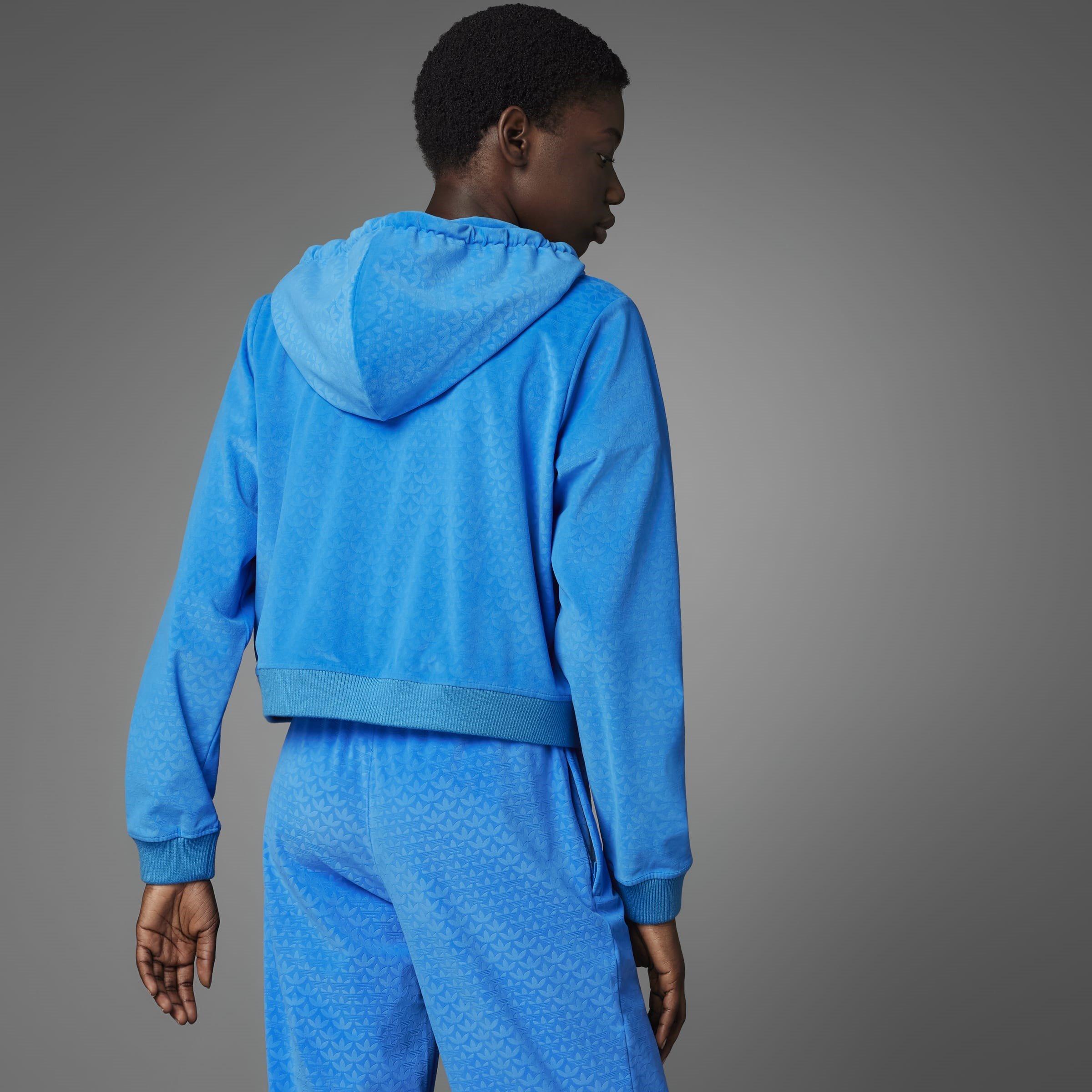 Blau - adidas Originals - adidas Adicolour 70s Velour Zip Hoodie - 11