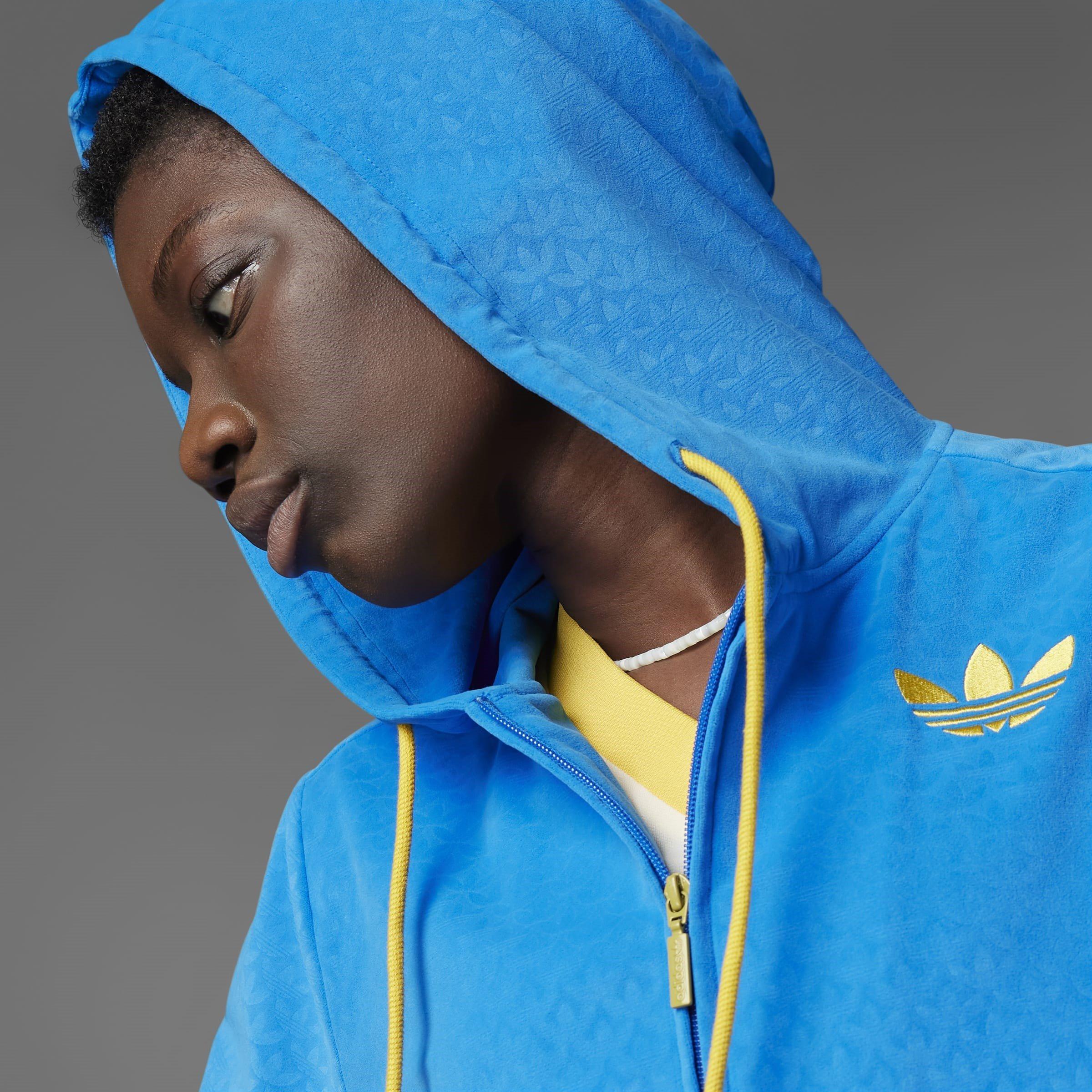 Blau - adidas Originals - adidas Adicolour 70s Velour Zip Hoodie - 13