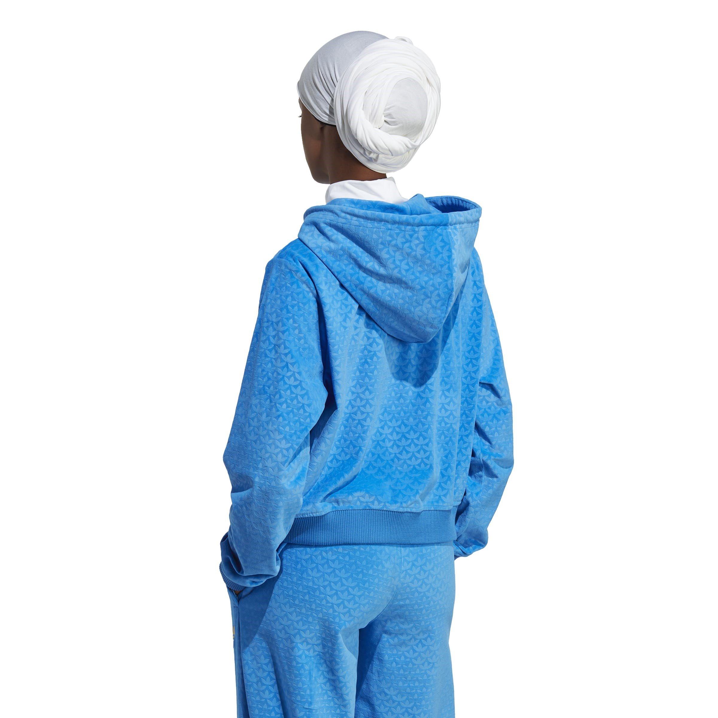 Blau - adidas Originals - adidas Adicolour 70s Velour Zip Hoodie - 3