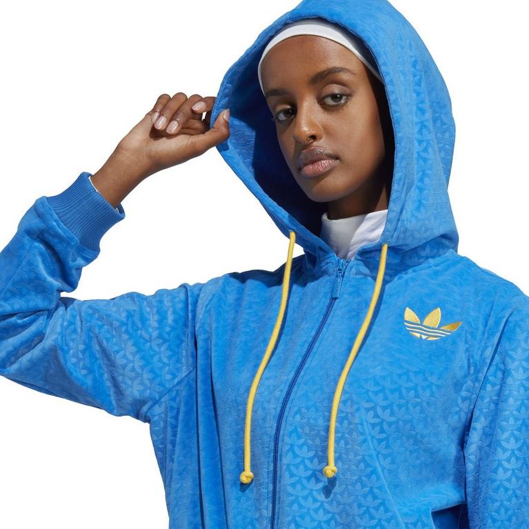 adidas Originals | Adicolour 70s Velour Zip Hoodie | Full adidas Originals | Adicolour 70s Velour Zip Hoodie | Full