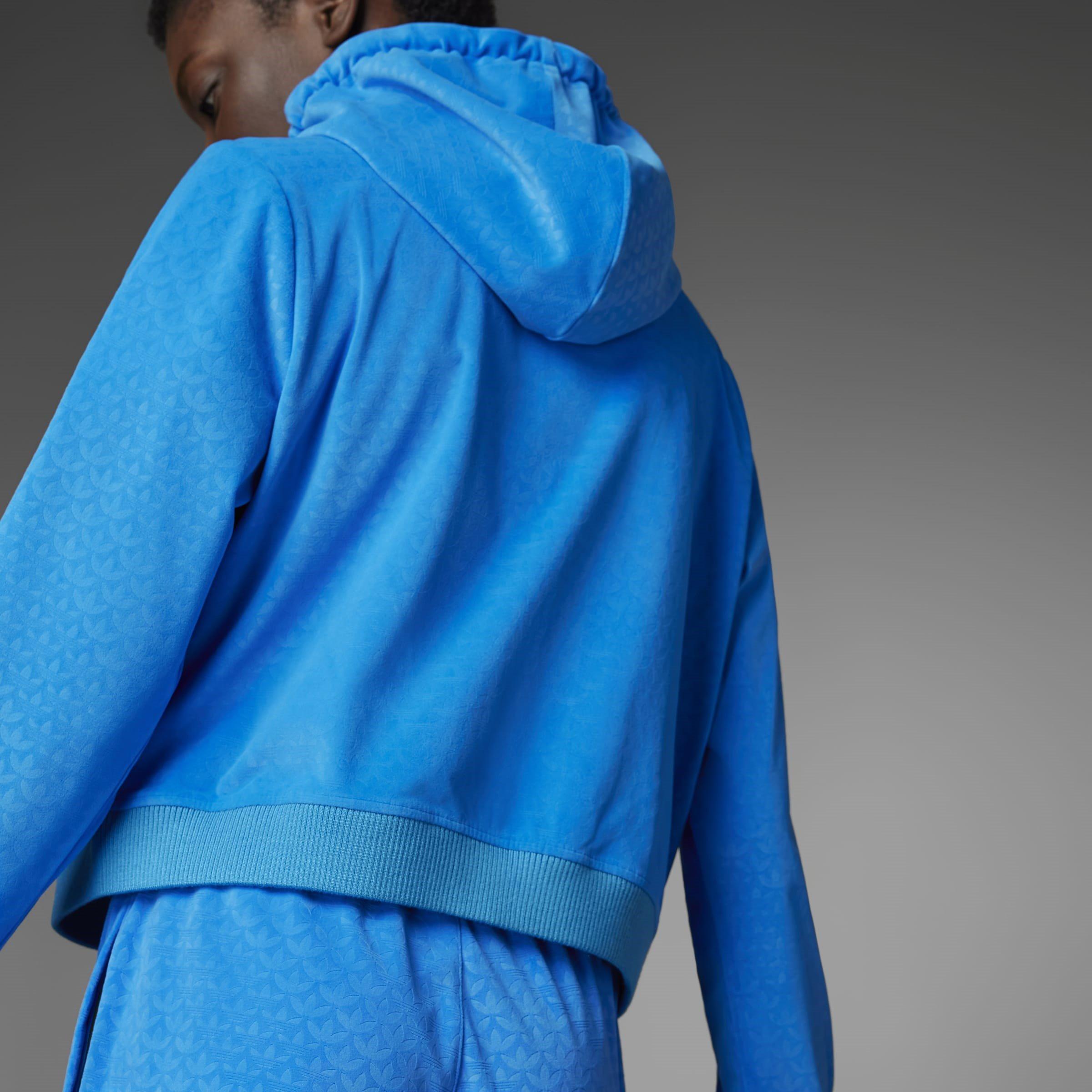 Blau - adidas Originals - adidas Adicolour 70s Velour Zip Hoodie - 8