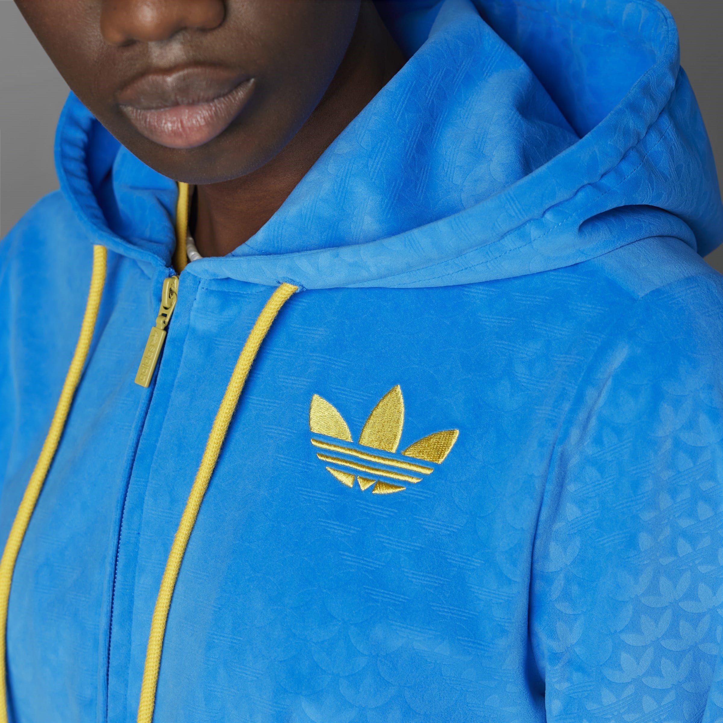 Blau - adidas Originals - adidas Adicolour 70s Velour Zip Hoodie - 9