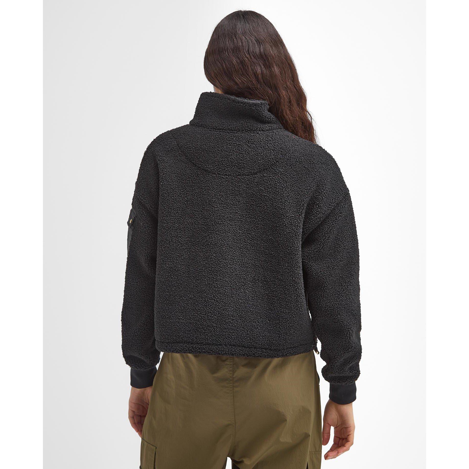 Black - Barbour International - Callie Fleece Bomber Jacket - 2