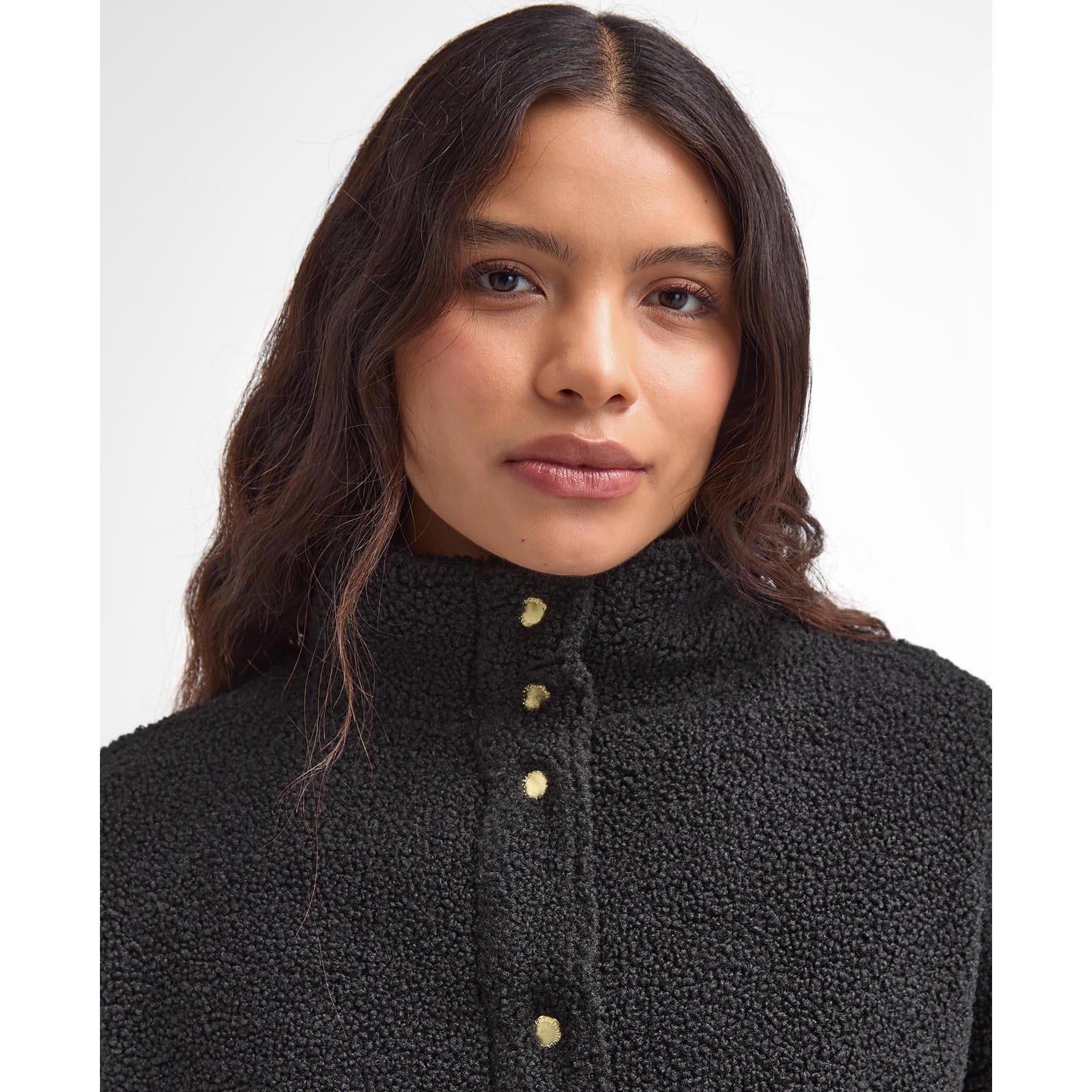 Black - Barbour International - Callie Fleece Bomber Jacket - 4