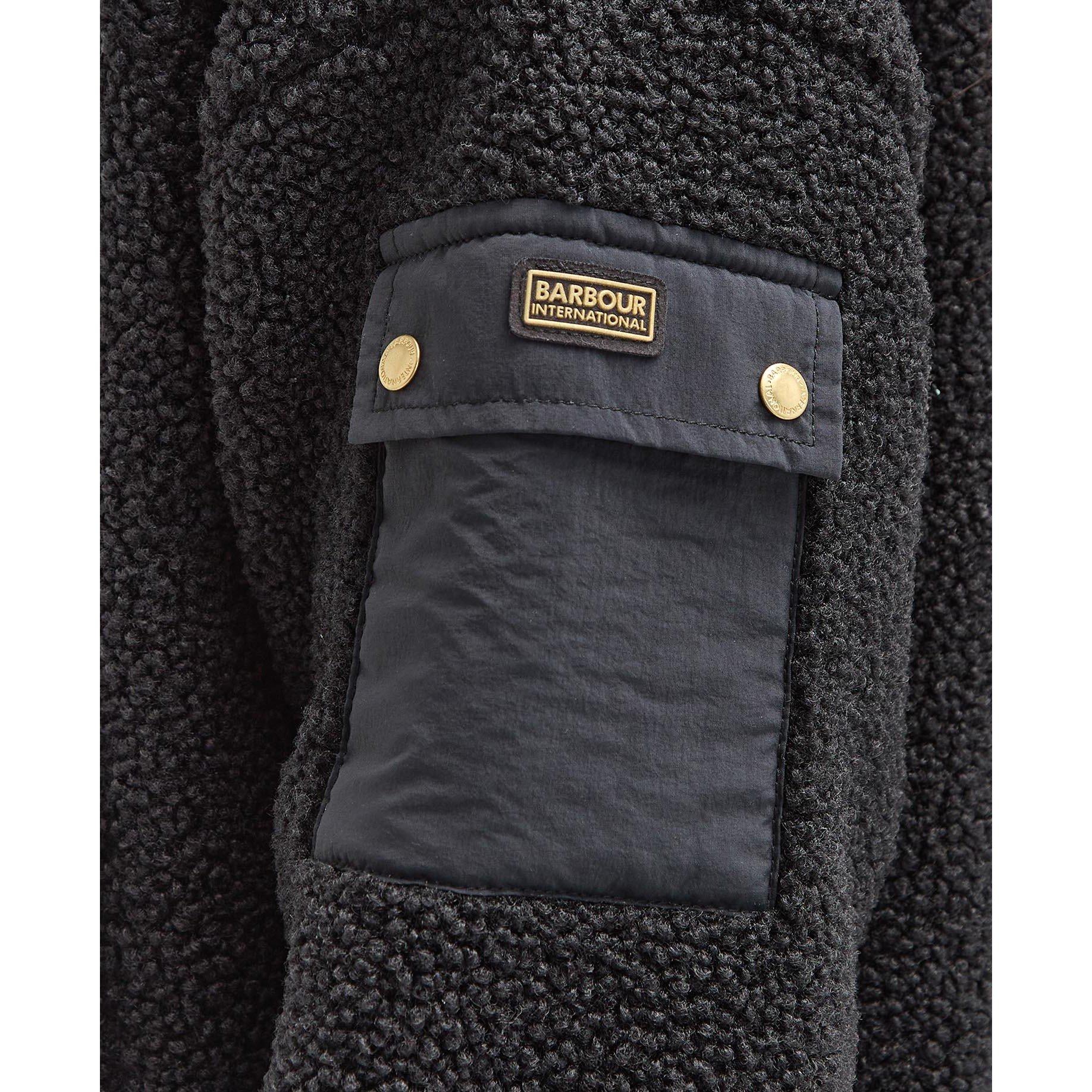 Black - Barbour International - Callie Fleece Bomber Jacket - 6
