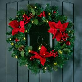 The Spirit Of Christmas Studio 50cm Poinsettia Wreath