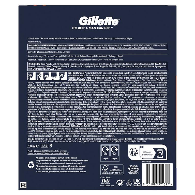 Noir / Orange - Gillette - Fusion Giftset - 2