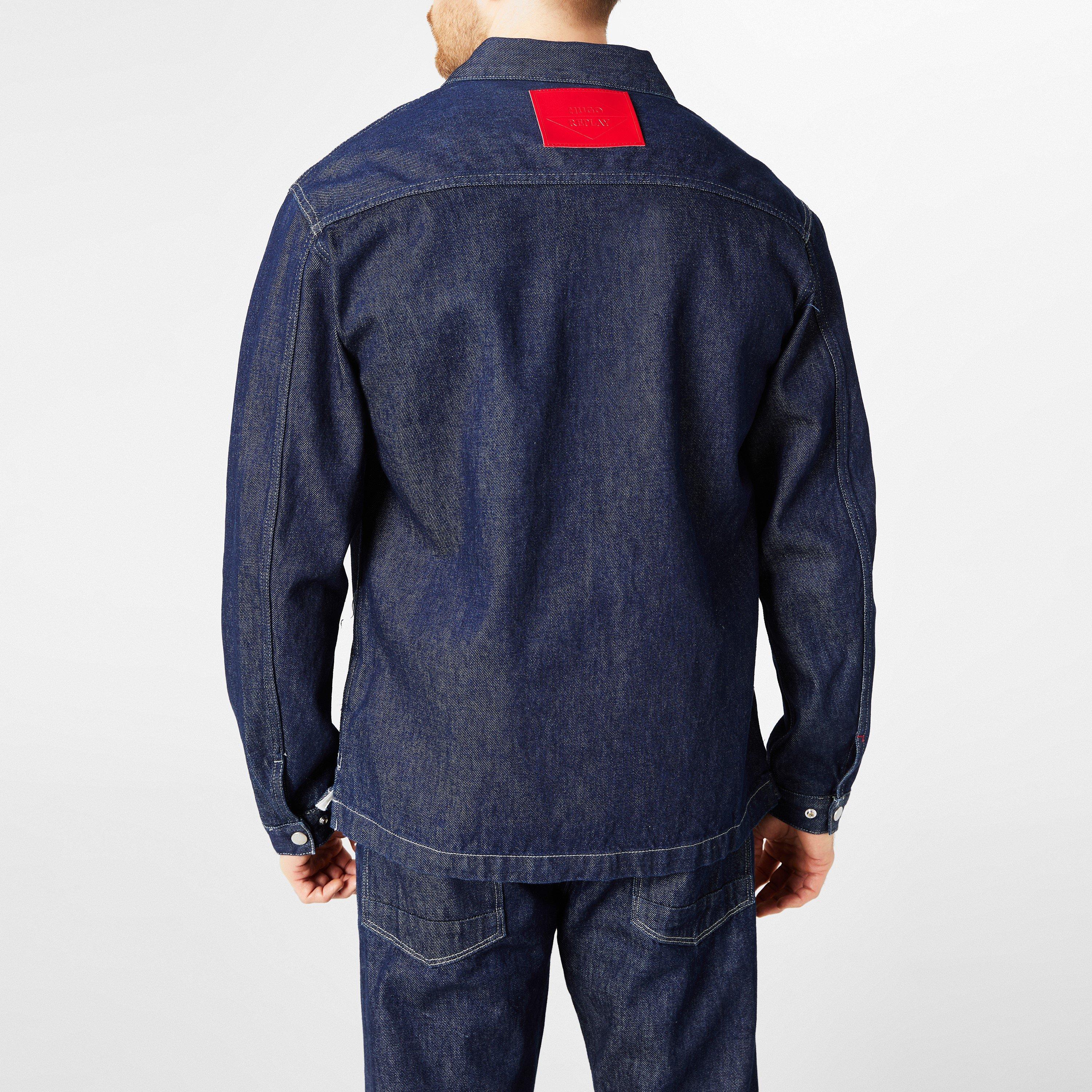 Dark Wash 007 - Hugo x Replay - Men's Sarto Oversized Cotton Long Sleeve Denim Jacket - 5