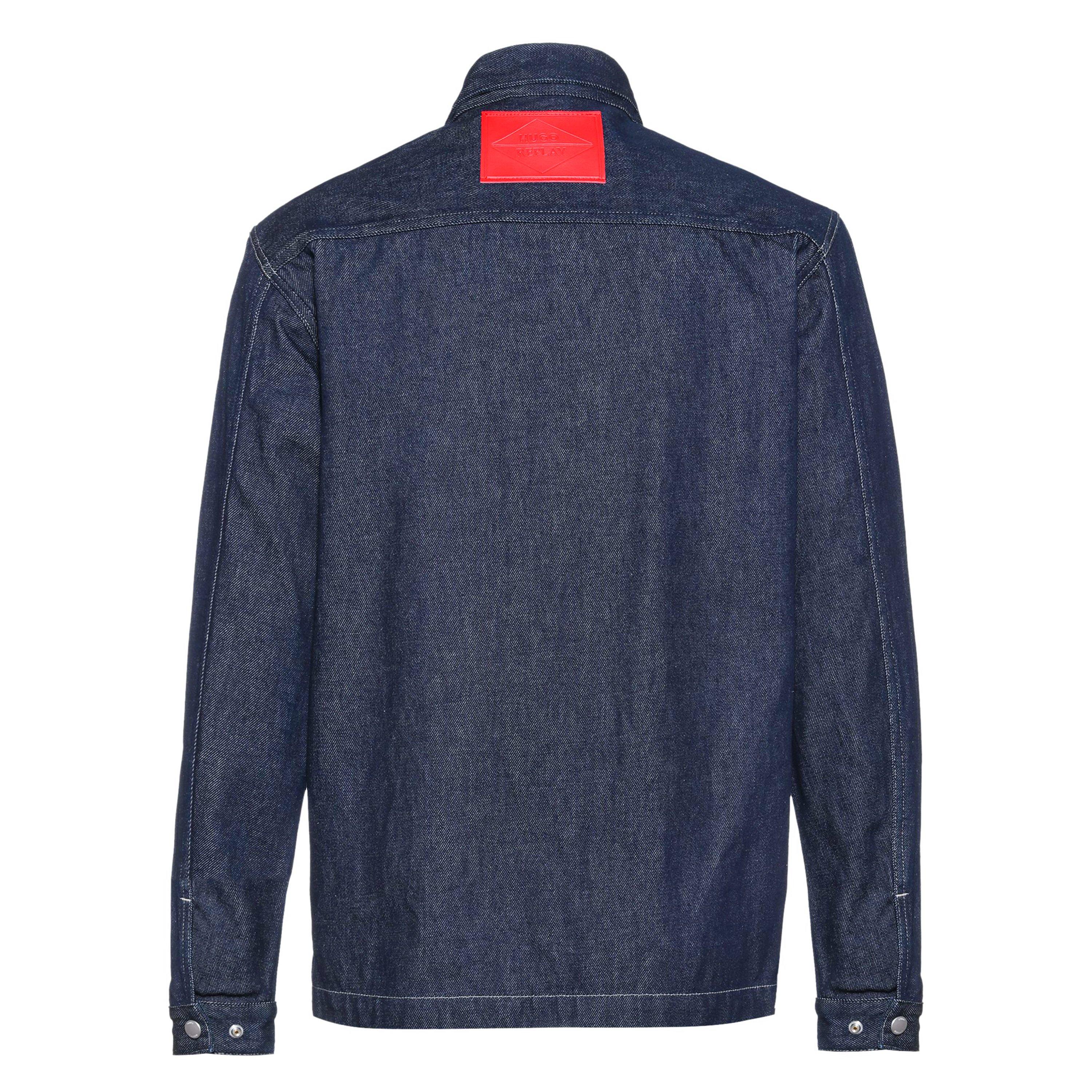 Dark Wash 007 - Hugo x Replay - Men's Sarto Oversized Cotton Long Sleeve Denim Jacket - 6