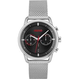 Hugo HUGO Advise Stainless Steel Mesh Strap Watch Mens