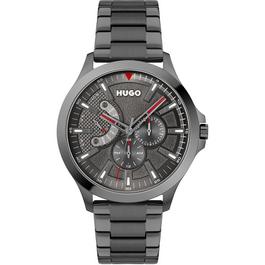 Hugo Gents HUGO LEAP Grey IP Bracelet Watch